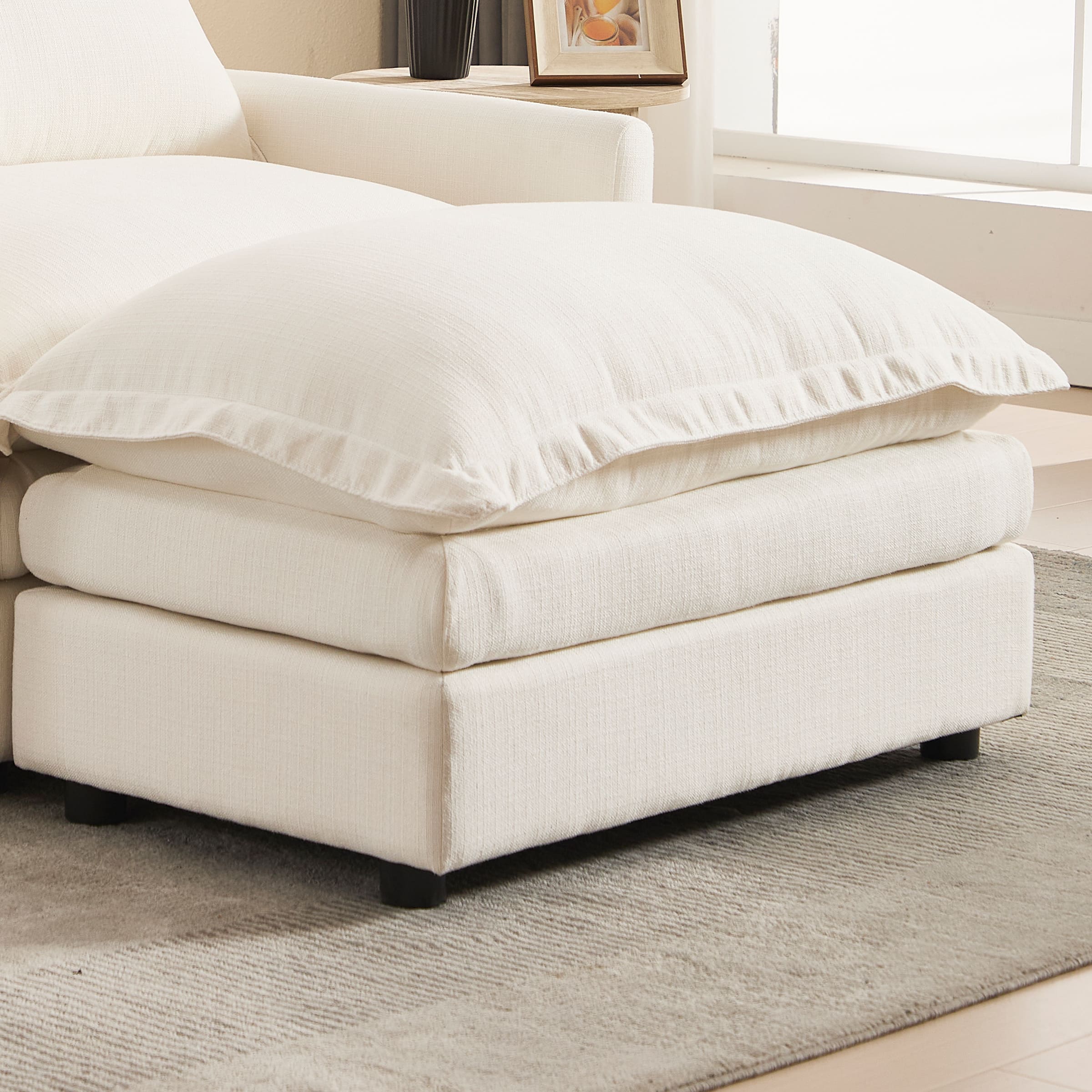 ROCITY Single Sofa with Ottoman & Pillow - 1036SF