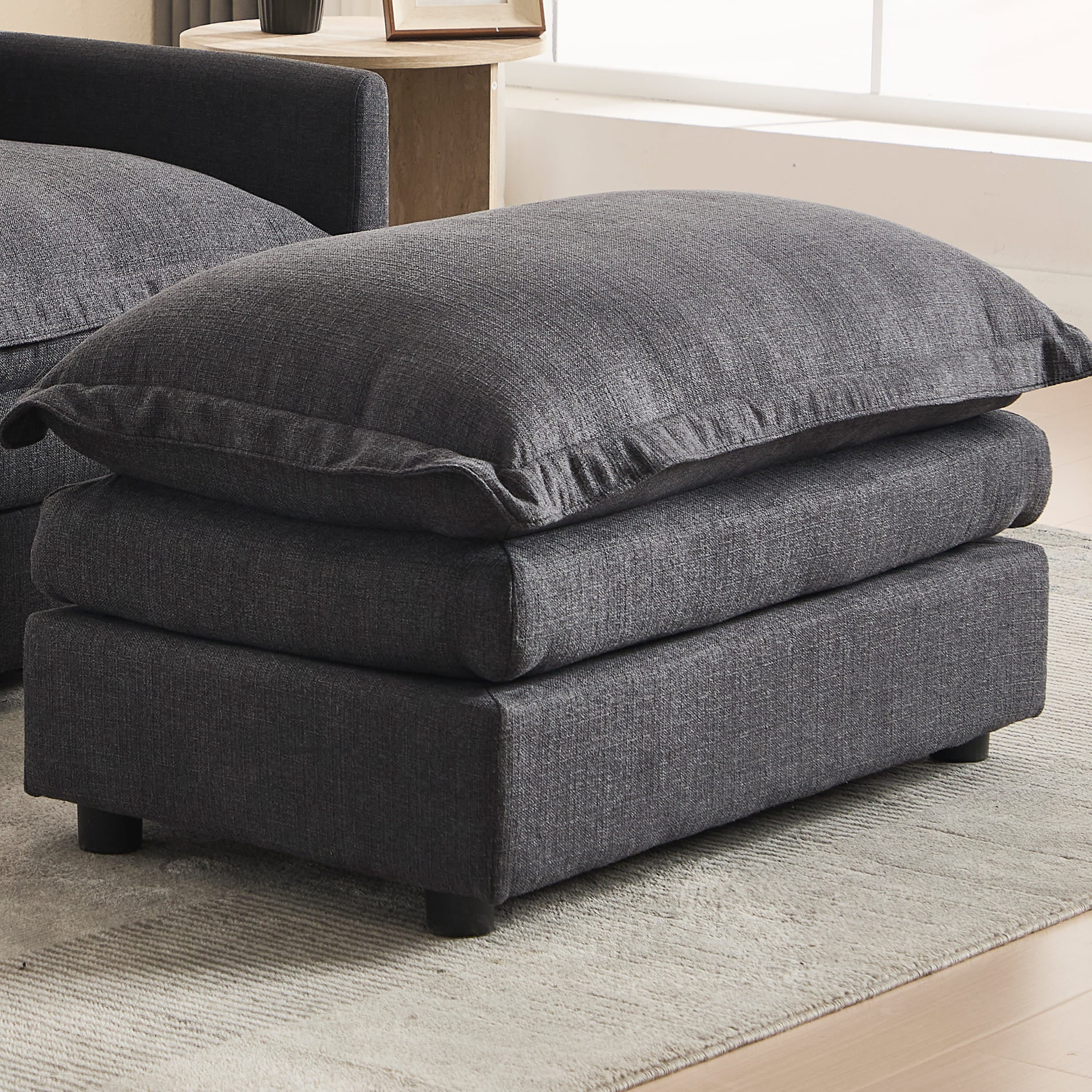 ROCITY Single Sofa with Ottoman & Pillow - 1036SF