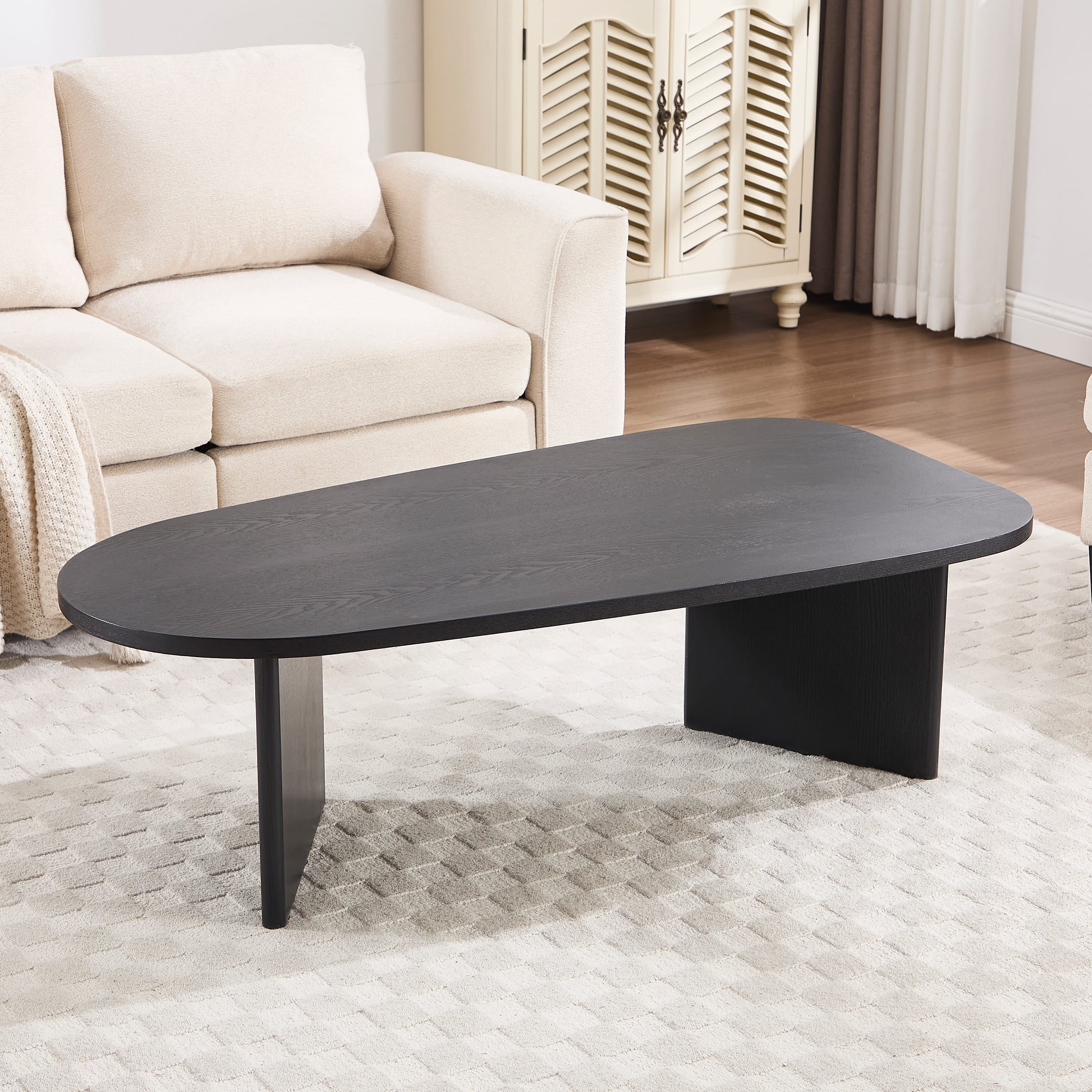 ROCITY Solid Wood Irregular-Shaped Coffee Table - XX150CT