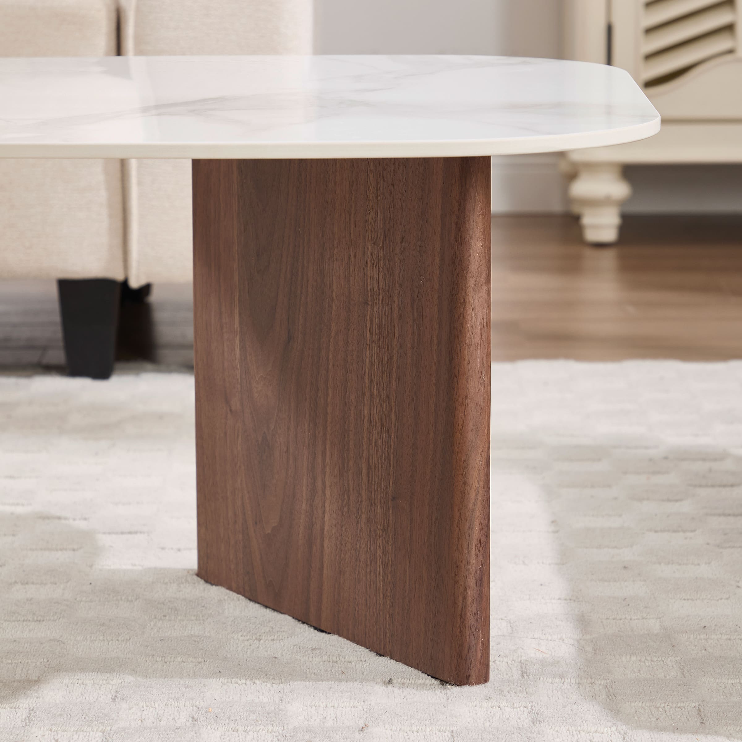ROCITY Solid Wood Irregular-Shaped Coffee Table - XX150CT