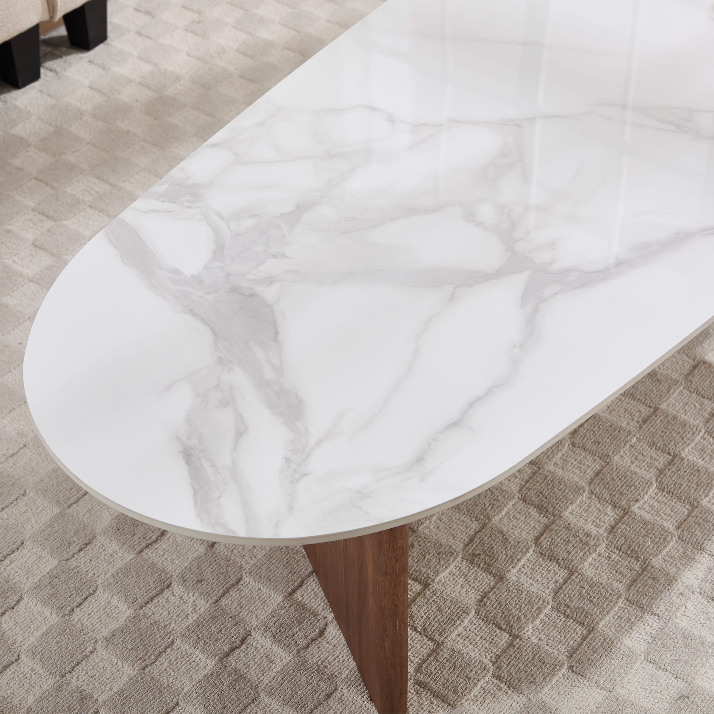 ROCITY Solid Wood Irregular-Shaped Coffee Table - XX150CT