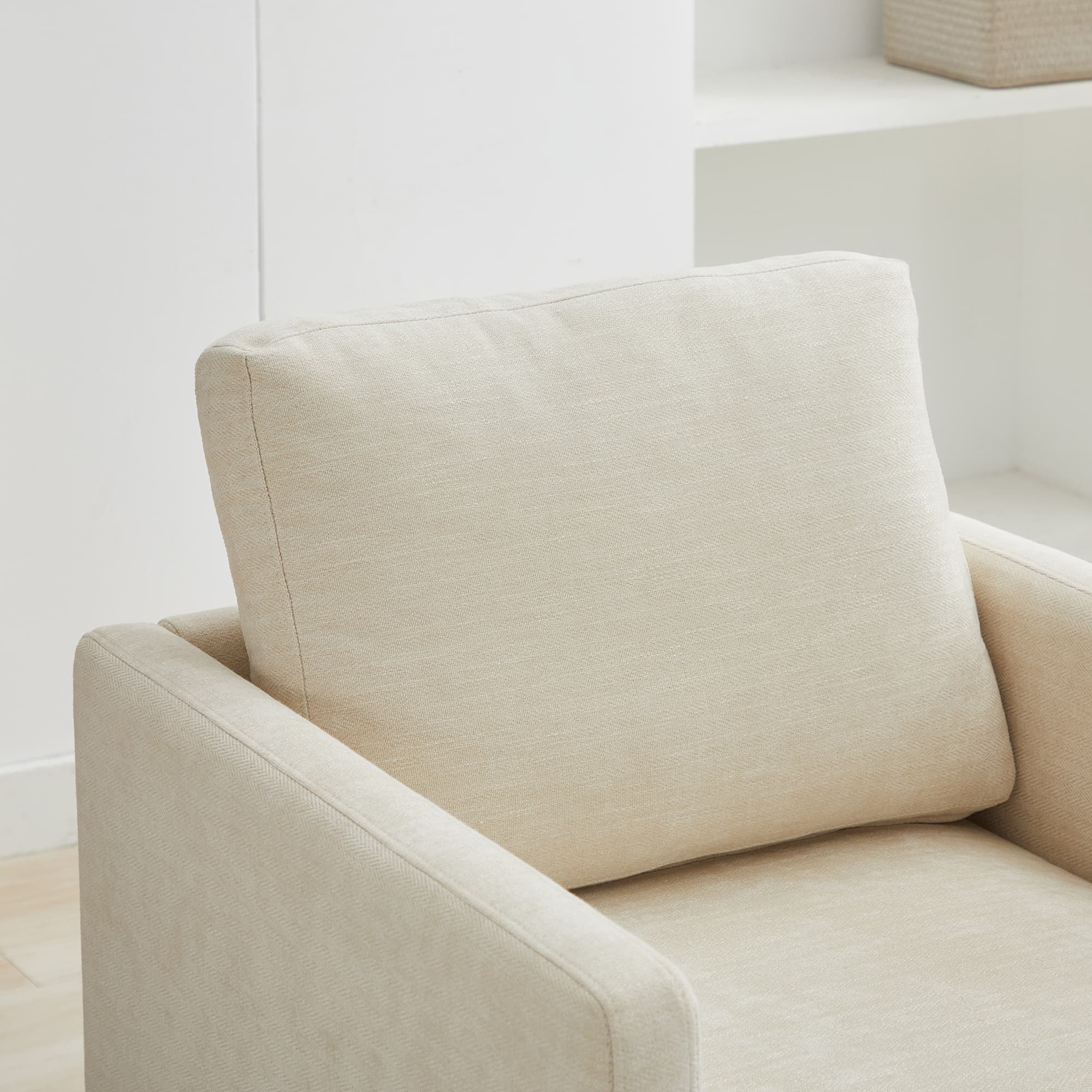 30.7" Square Swivel Accent Chair Chenille Upholstered Armchair
