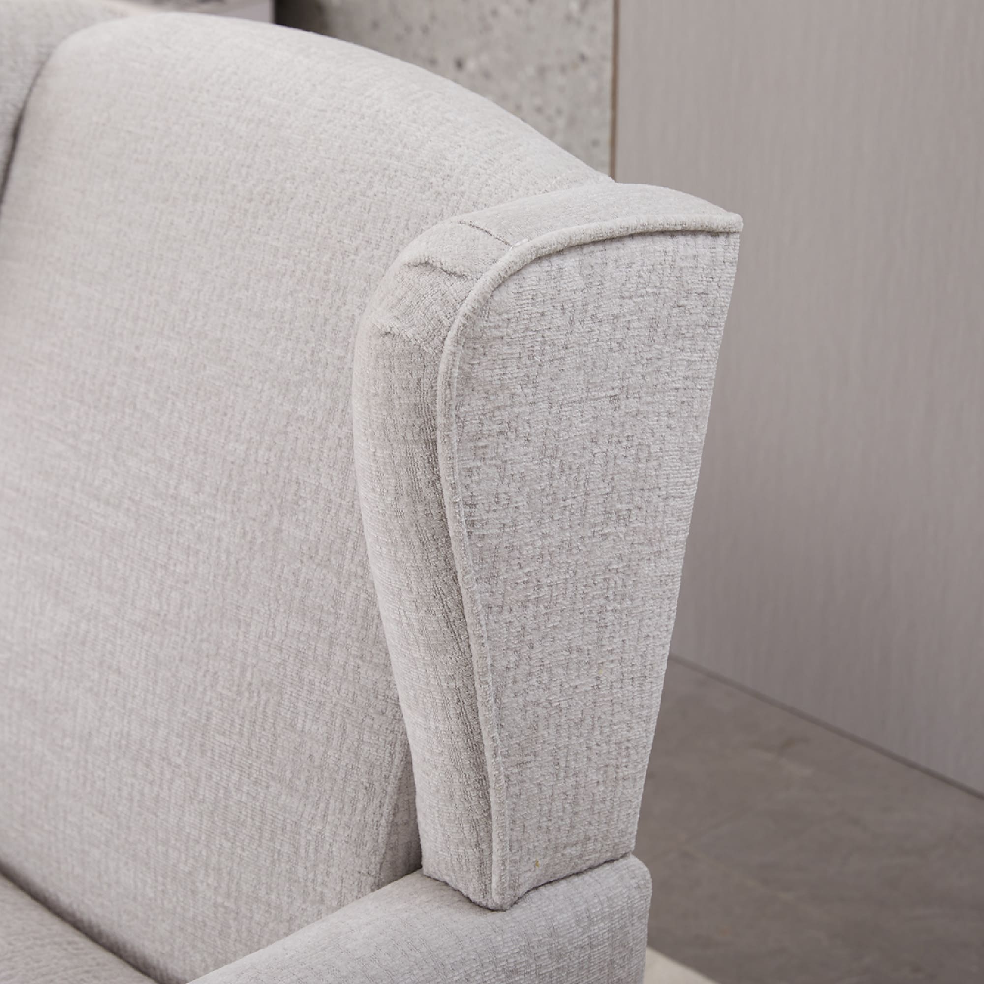 Traditional Beige High Back Armchair & Coffee Table Set