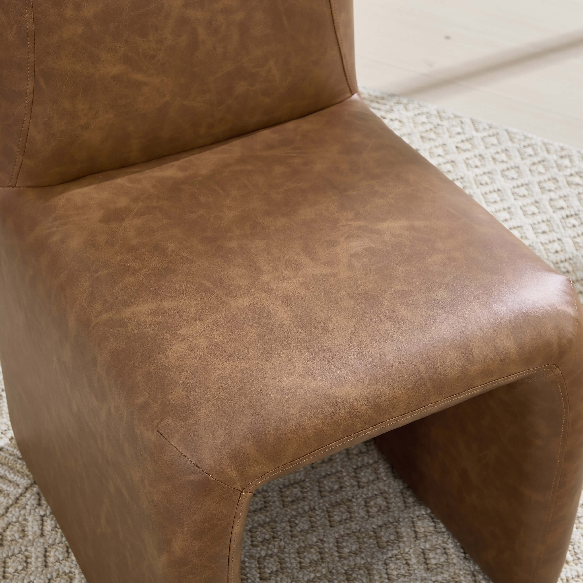 Upholstered Dining Chairs Set with Deep Seat and Curved Back - 3170DC
