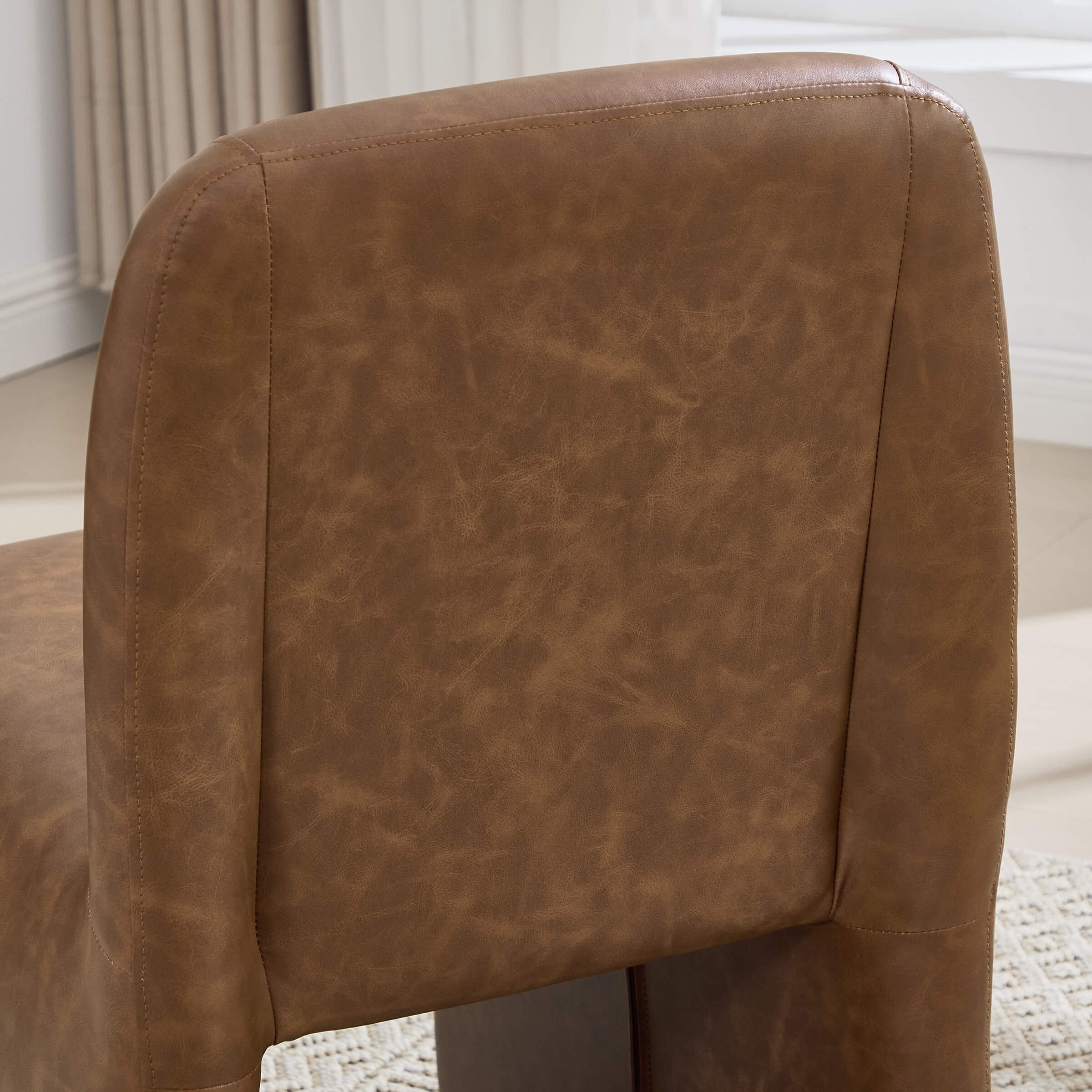 Upholstered Dining Chairs Set with Deep Seat and Curved Back - 3170DC