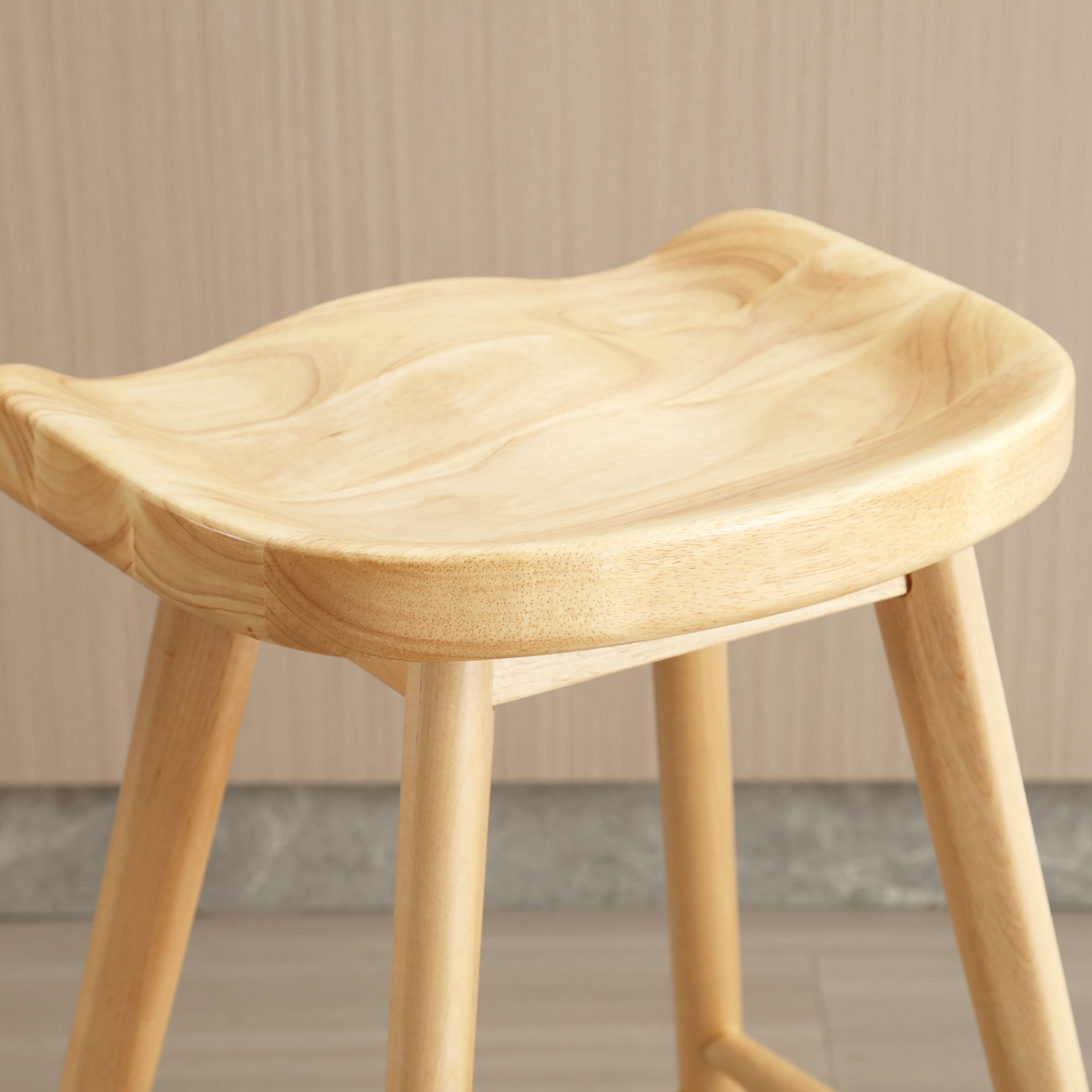 VESCASA 24"H Ergonomic Backless Counter Stools Set of 2 - X018CS