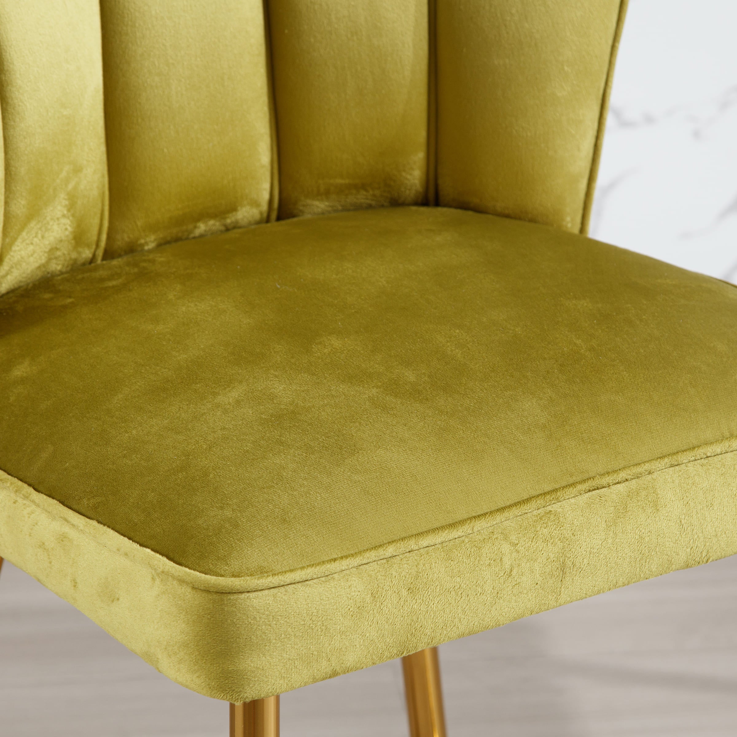 ZH4YOU 26.75"H Counter Stools with Gold Legs Set of 2 - 1675CS