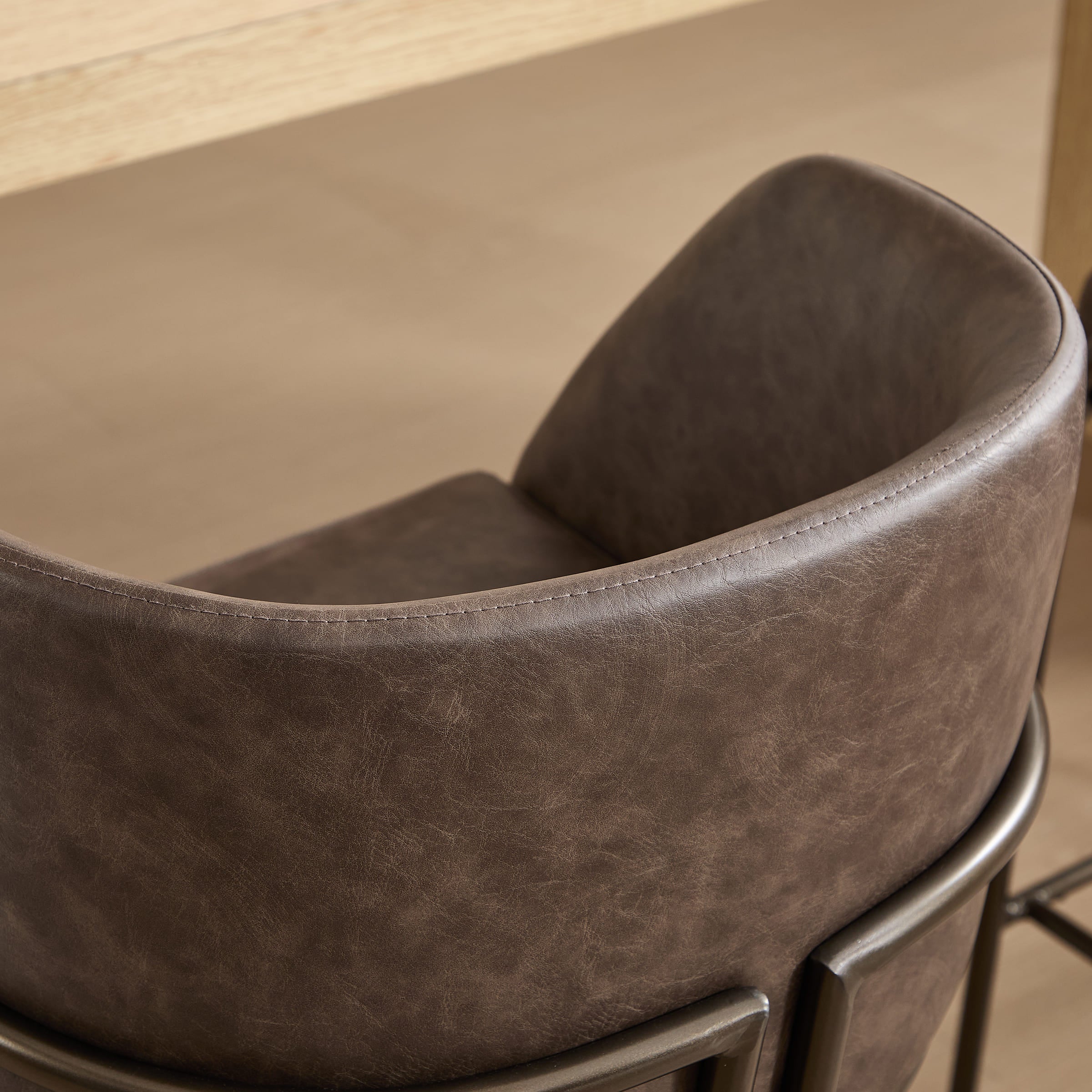 VESCASA 26"H Industrial Barrel Counter Stools Set of 2 - 24613CS