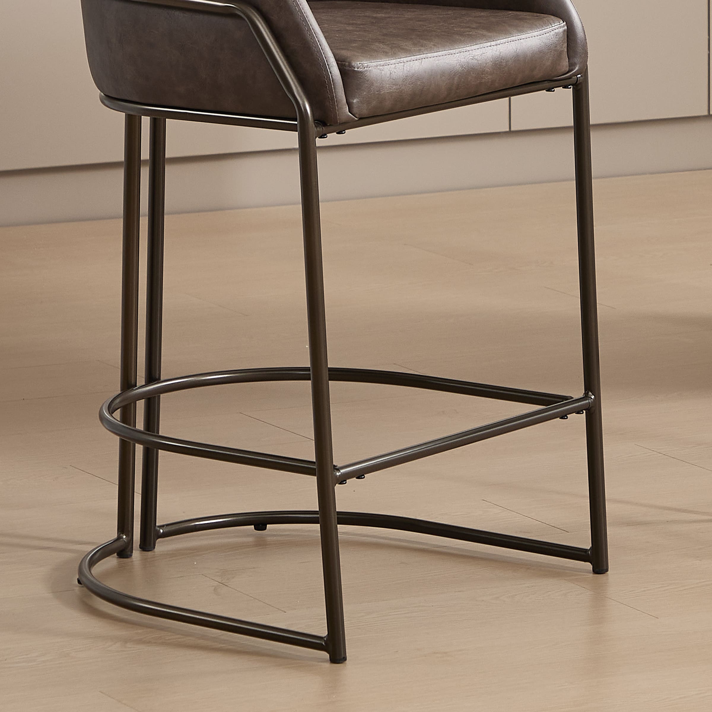 VESCASA 26"H Industrial Barrel Counter Stools Set of 2 - 24613CS