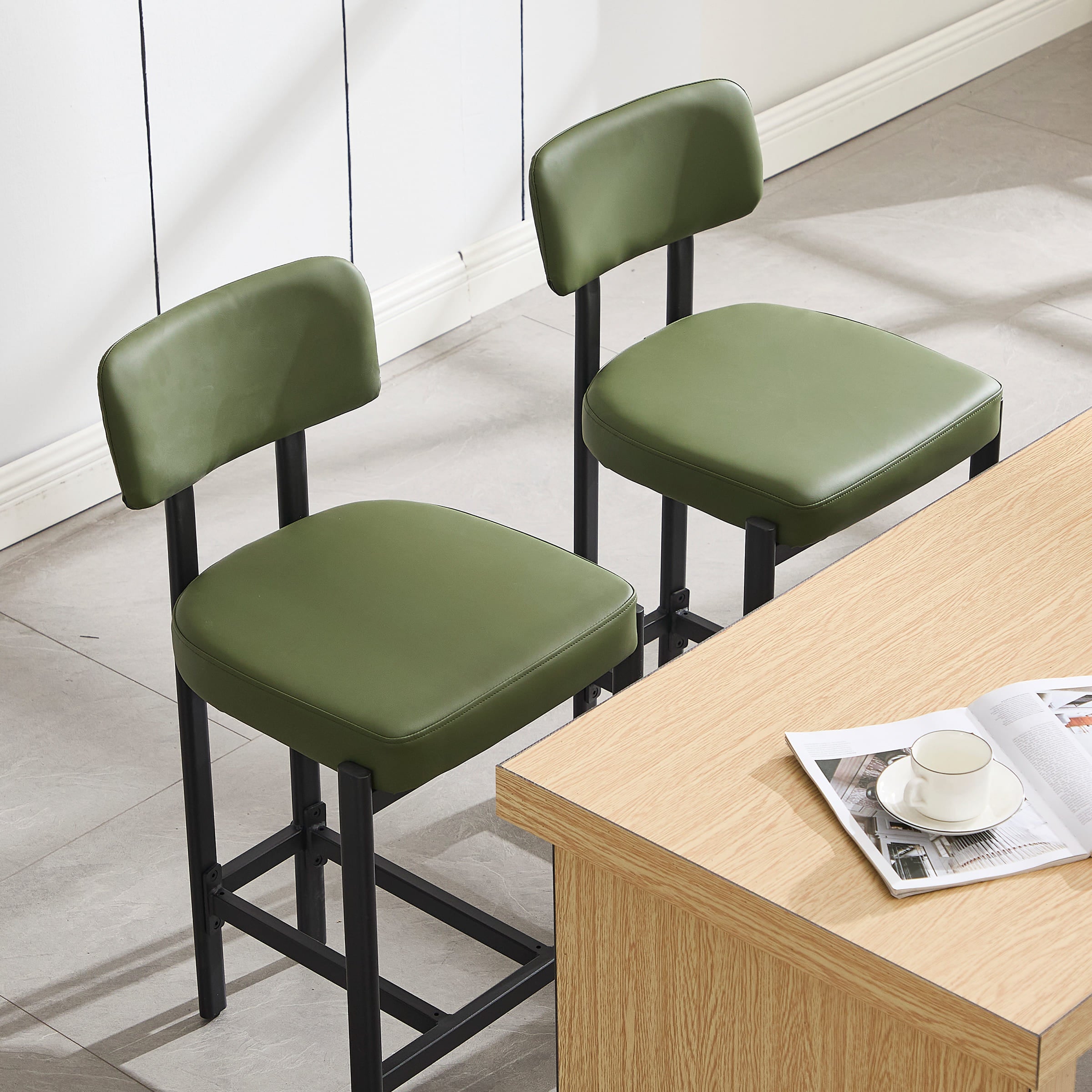 VESCASA 26"H Lucas Metal Counter Stools Set of 2 - 24807CS