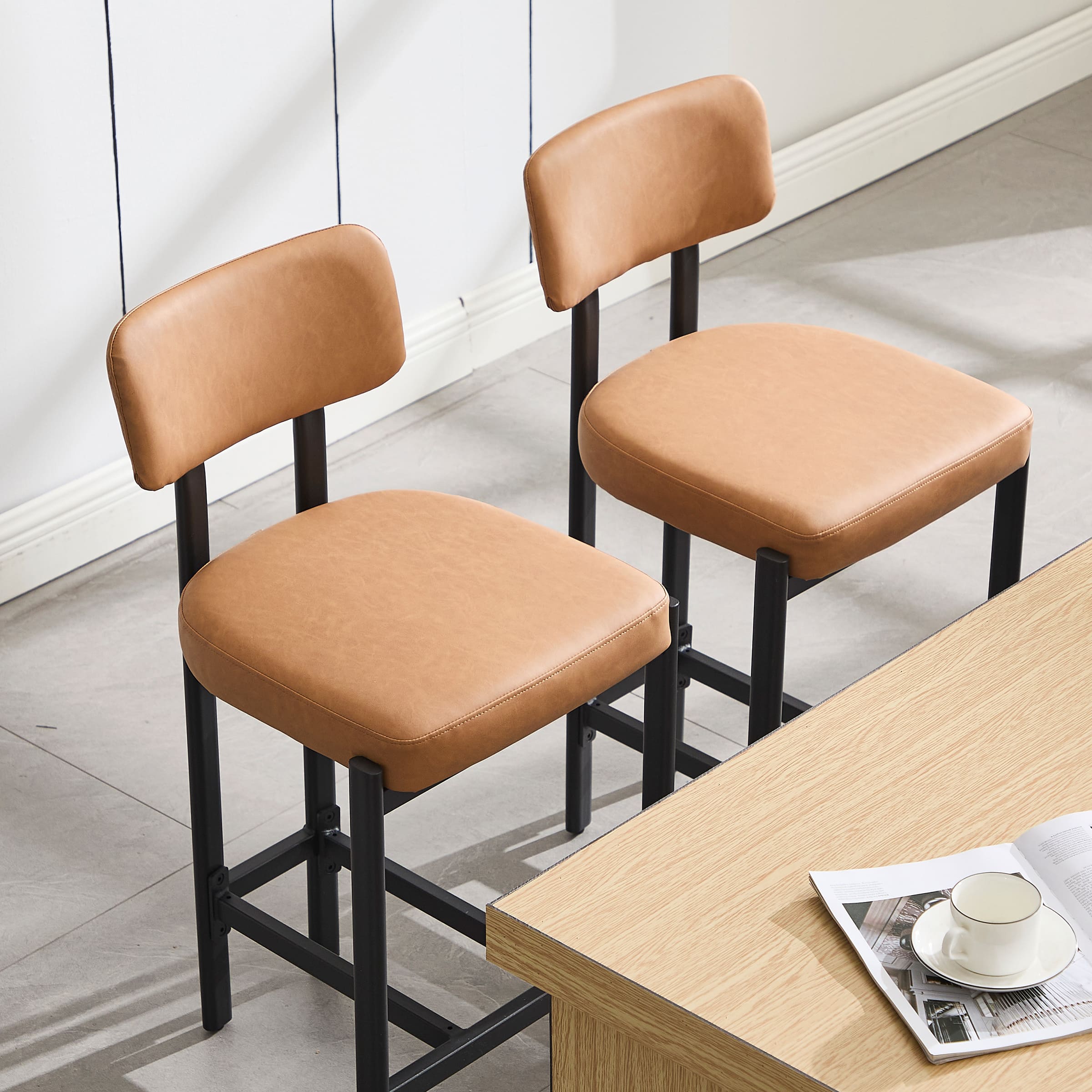 VESCASA 26"H Lucas Metal Counter Stools Set of 2 - 24807CS