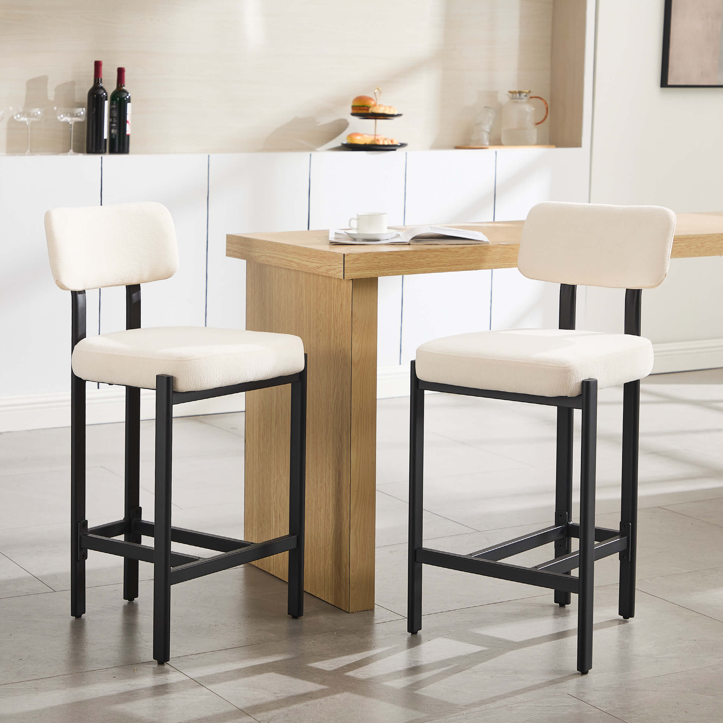 VESCASA 26"H Lucas Metal Counter Stools Set of 2 - 24807CS