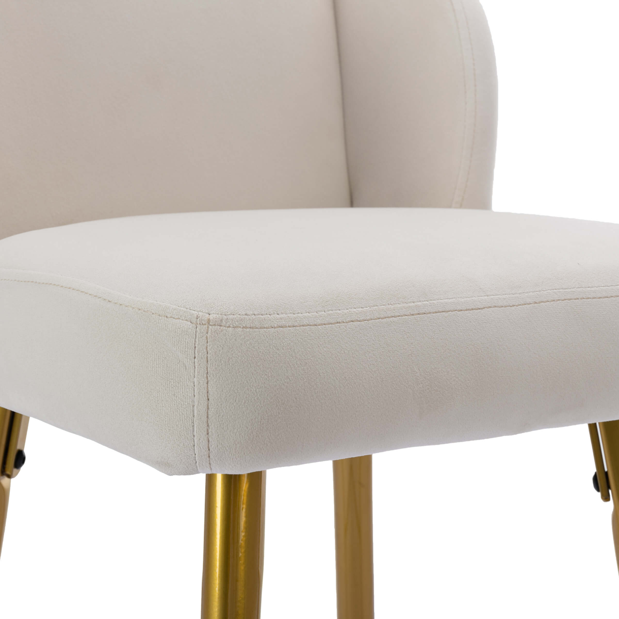 VESCASA 26"H Modern Back Metal Legs Counter Bar Stools Set of 2 - 2305