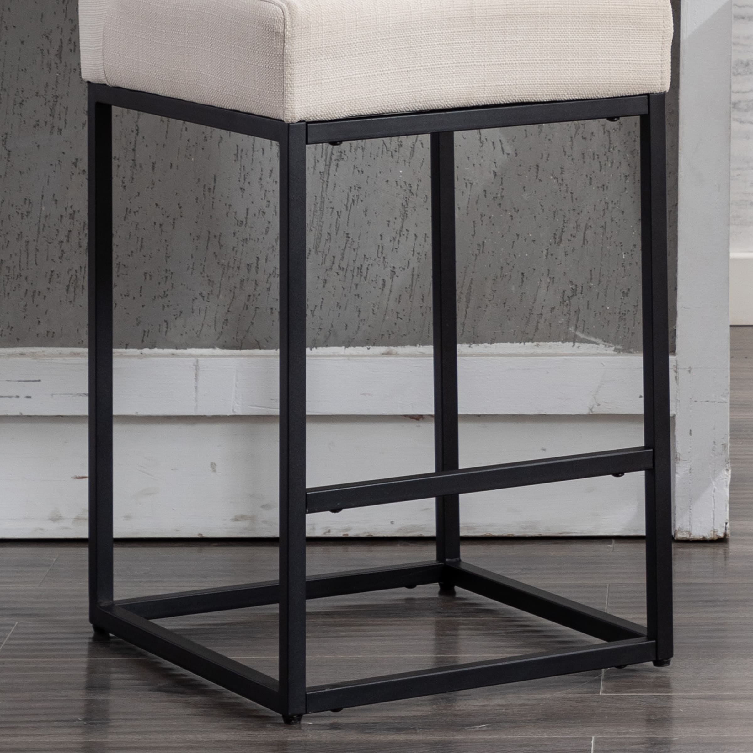 VESCASA 27"H & 31"H Metal Frame Counter Height Bar Stools Set of 2 - 5691