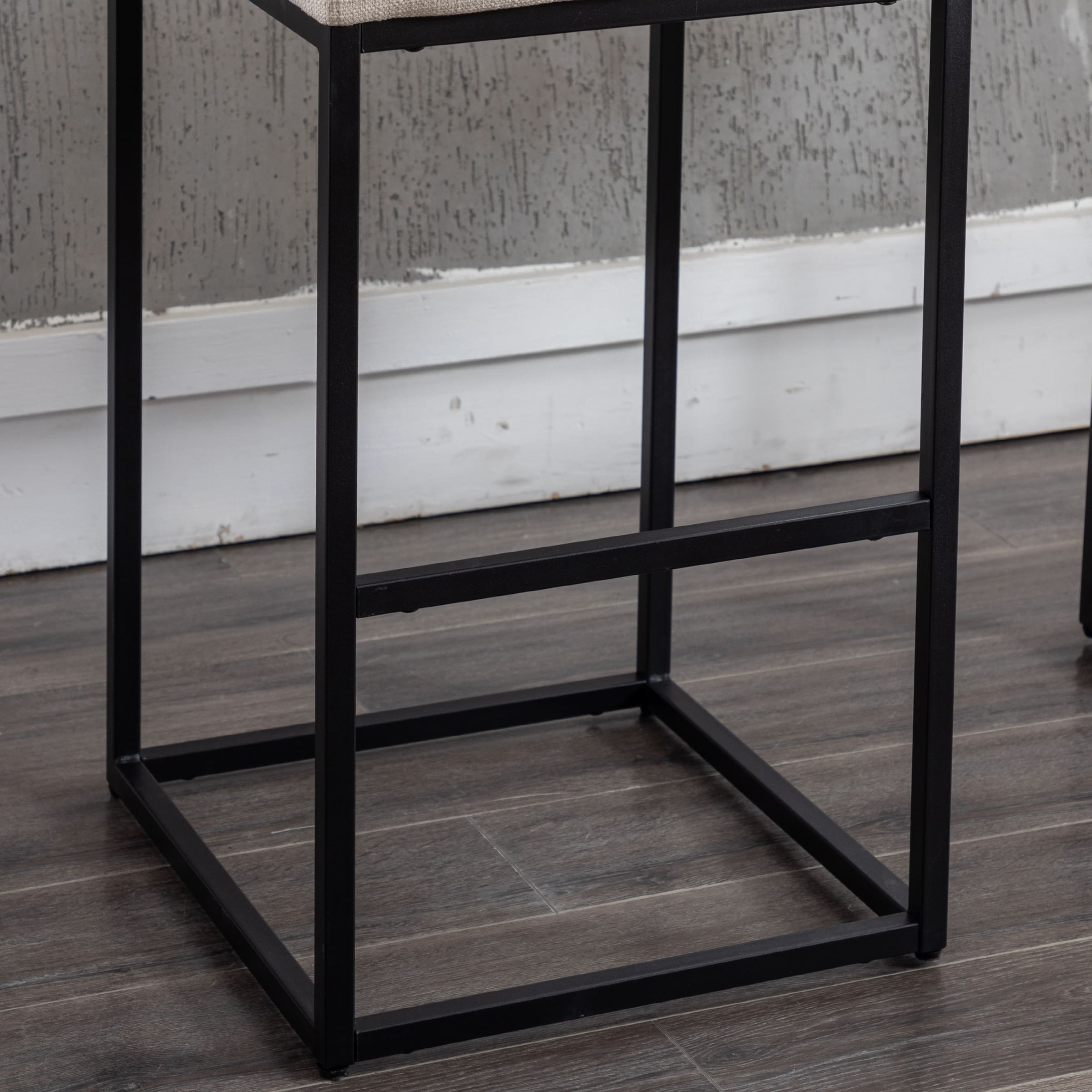 VESCASA 27"H & 31"H Metal Frame Counter Height Bar Stools Set of 2 - 5691