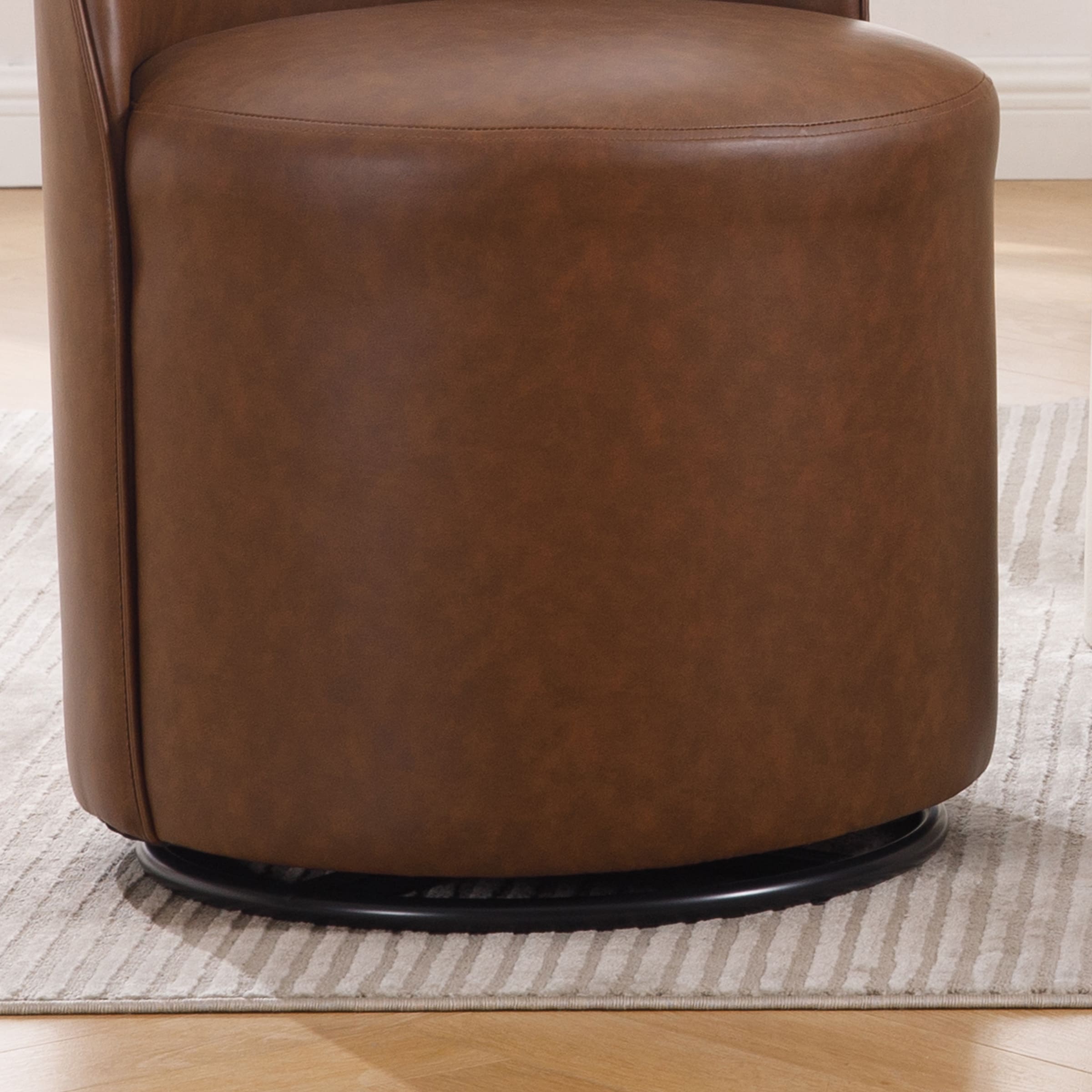 VESCASA Swivel Upholstered Barrel Dining Chair 1PCS - X299DC