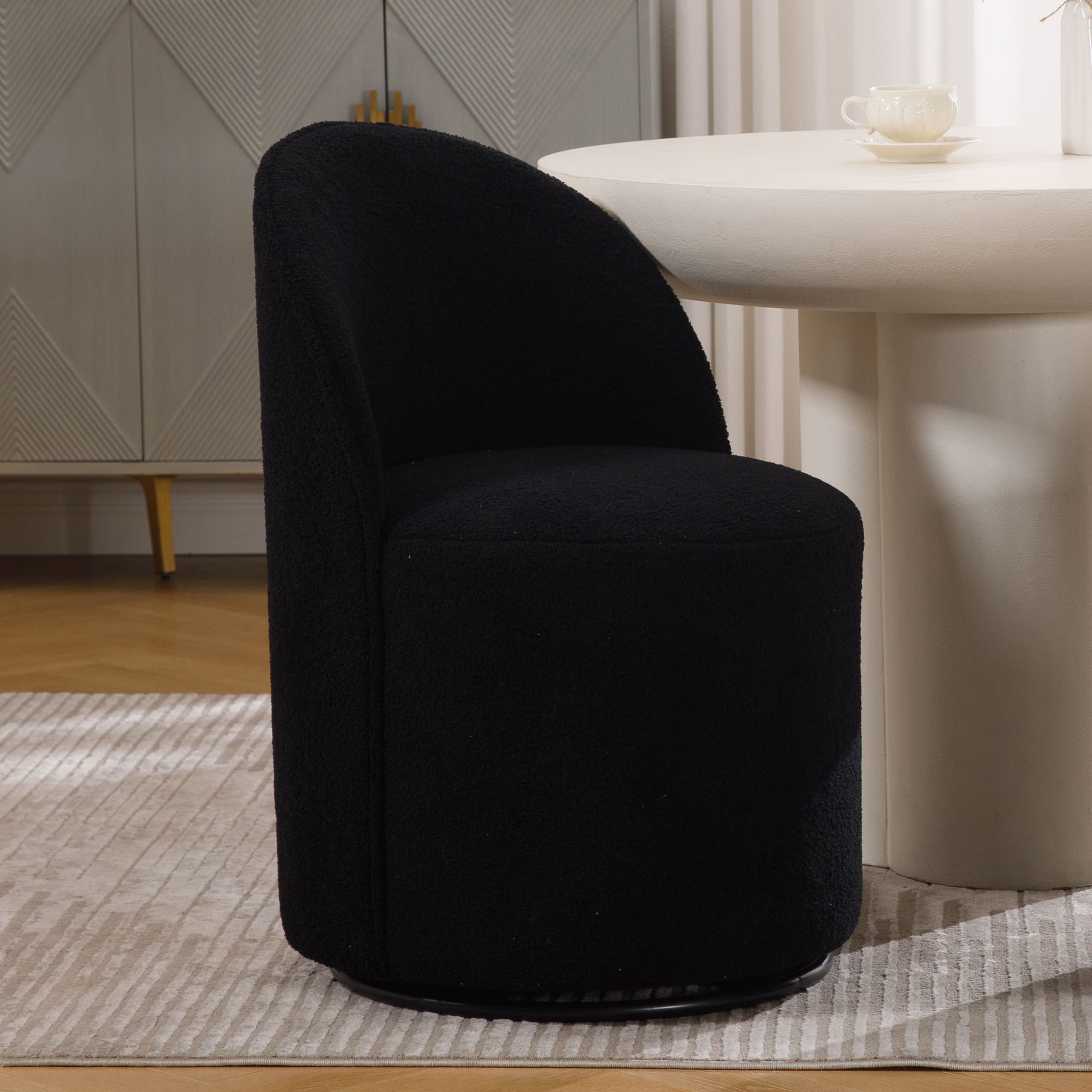 VESCASA Swivel Upholstered Barrel Dining Chair 1PCS - X299DC