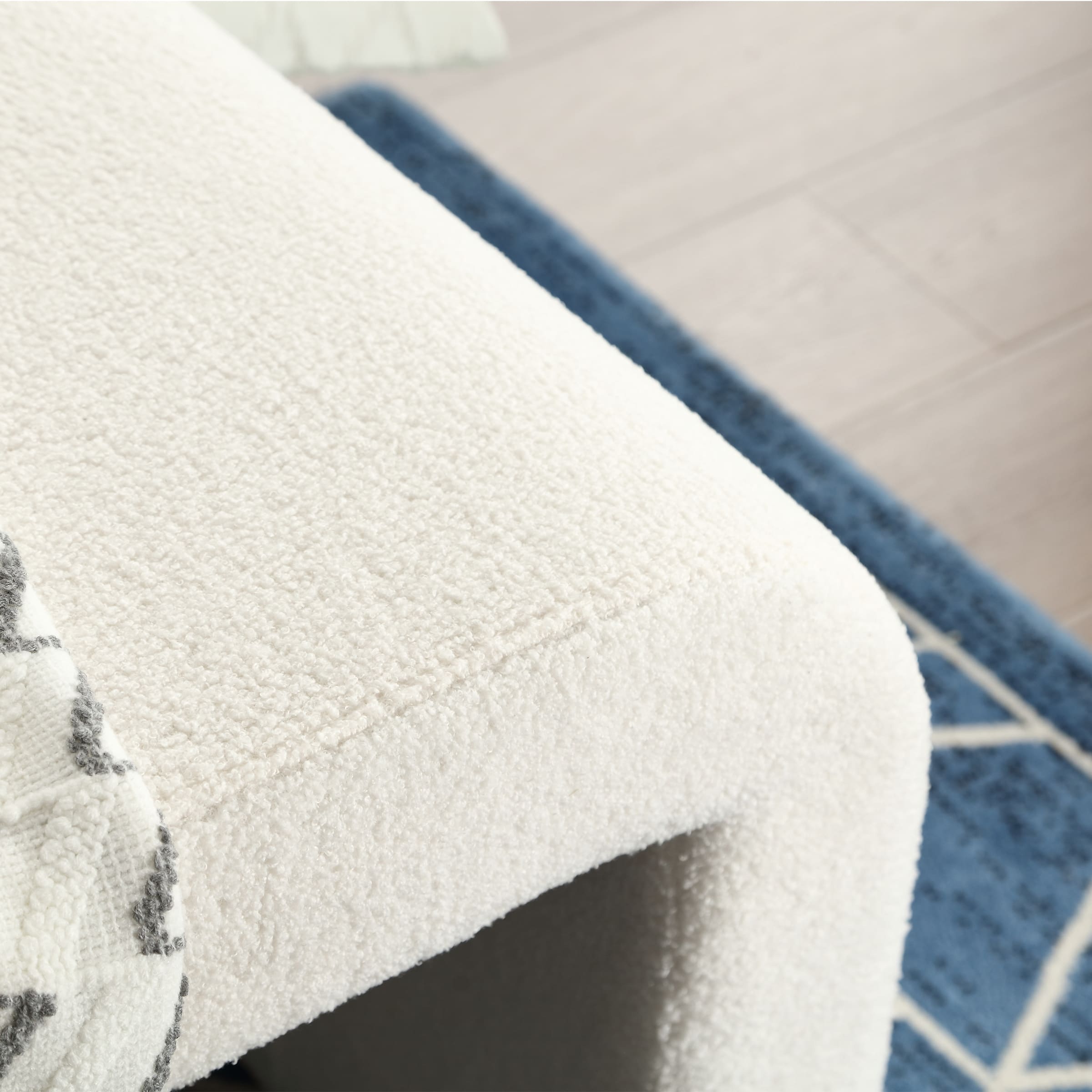 VESCASA 49.5" W Sherpa Bench for Hallway - 2514BH