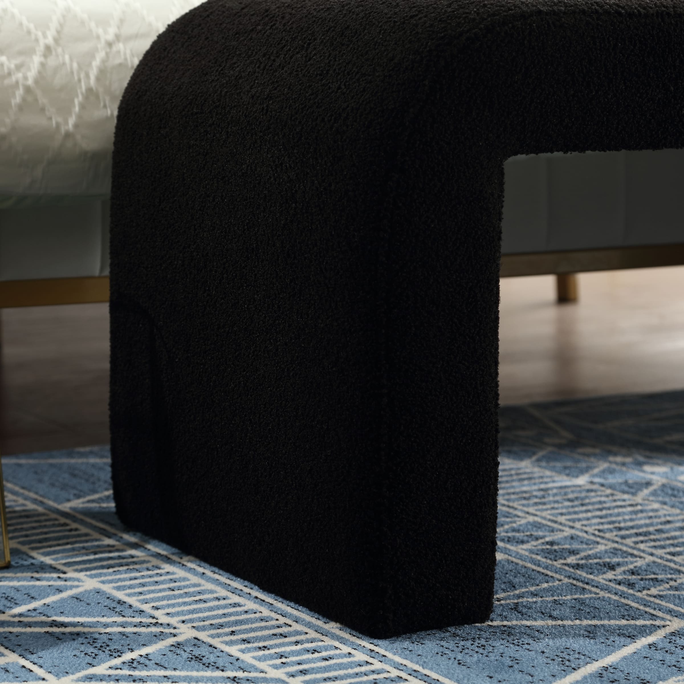 VESCASA 49.5" W Sherpa Bench for Hallway - 2514BH