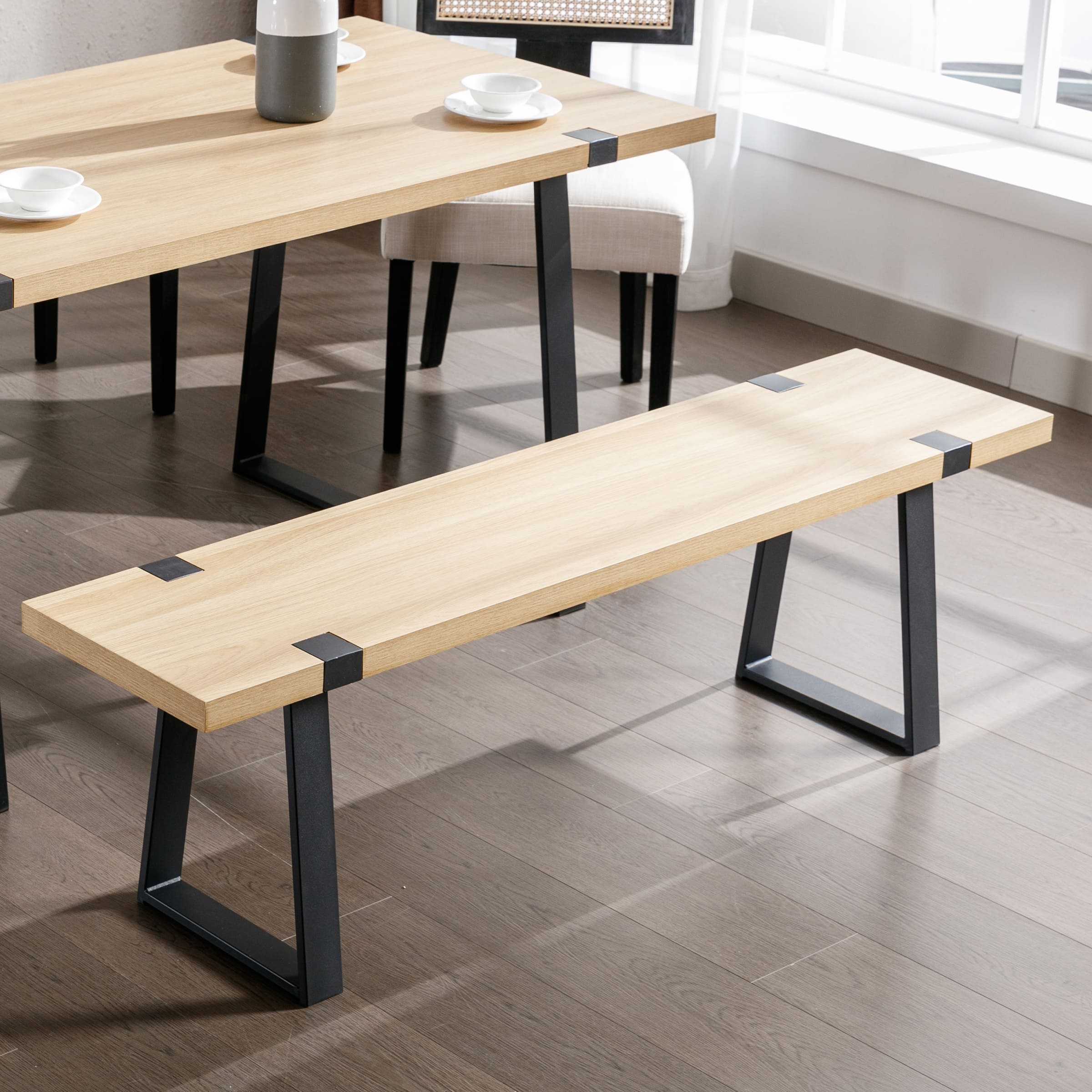 VESCASA 60"W Wood Dining Bench - XXX13BH