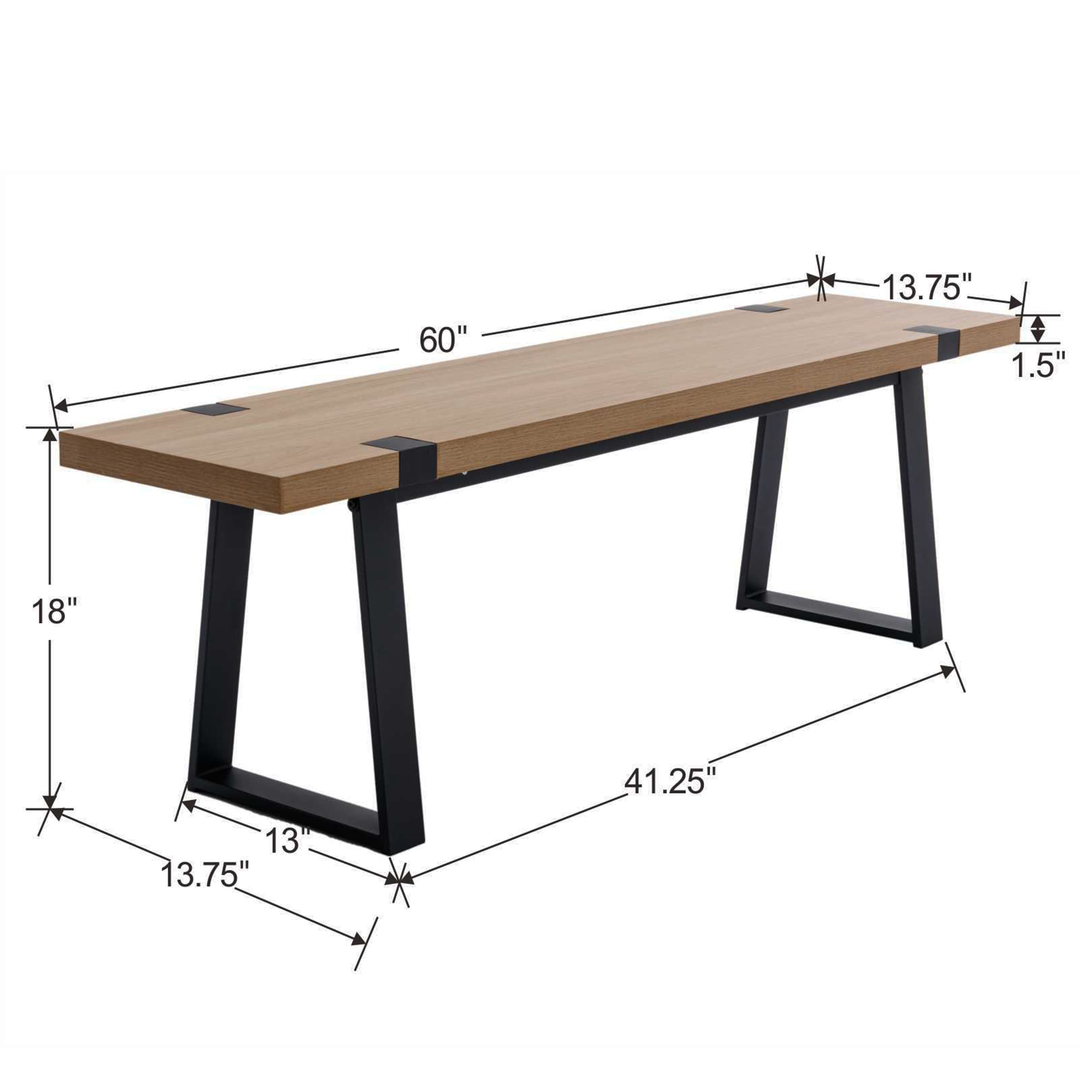 60"W Wood Dining Bench - XXX13BH