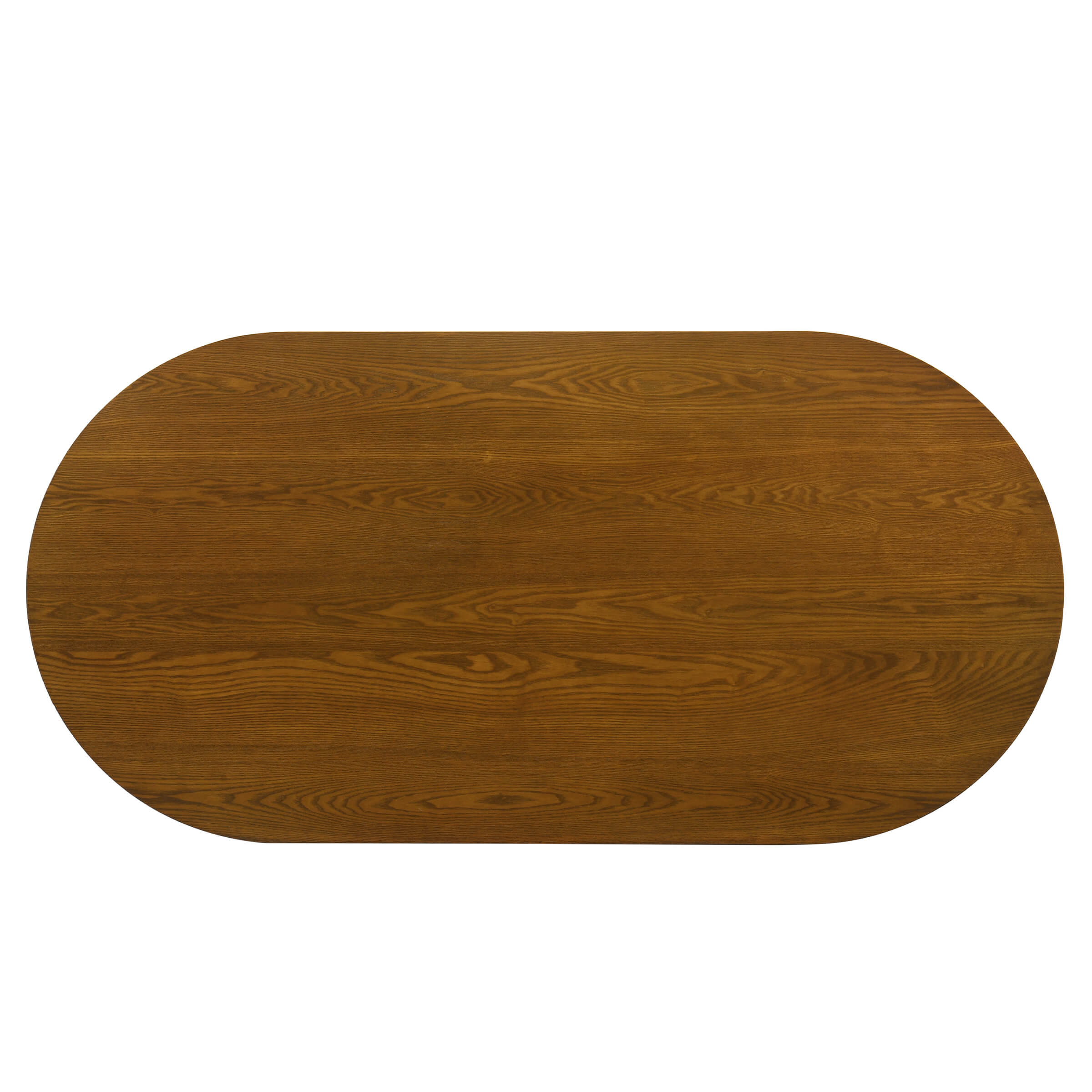 VESCASA 63"L Solid Wood Walnut Oval Dining Table - 00074DT