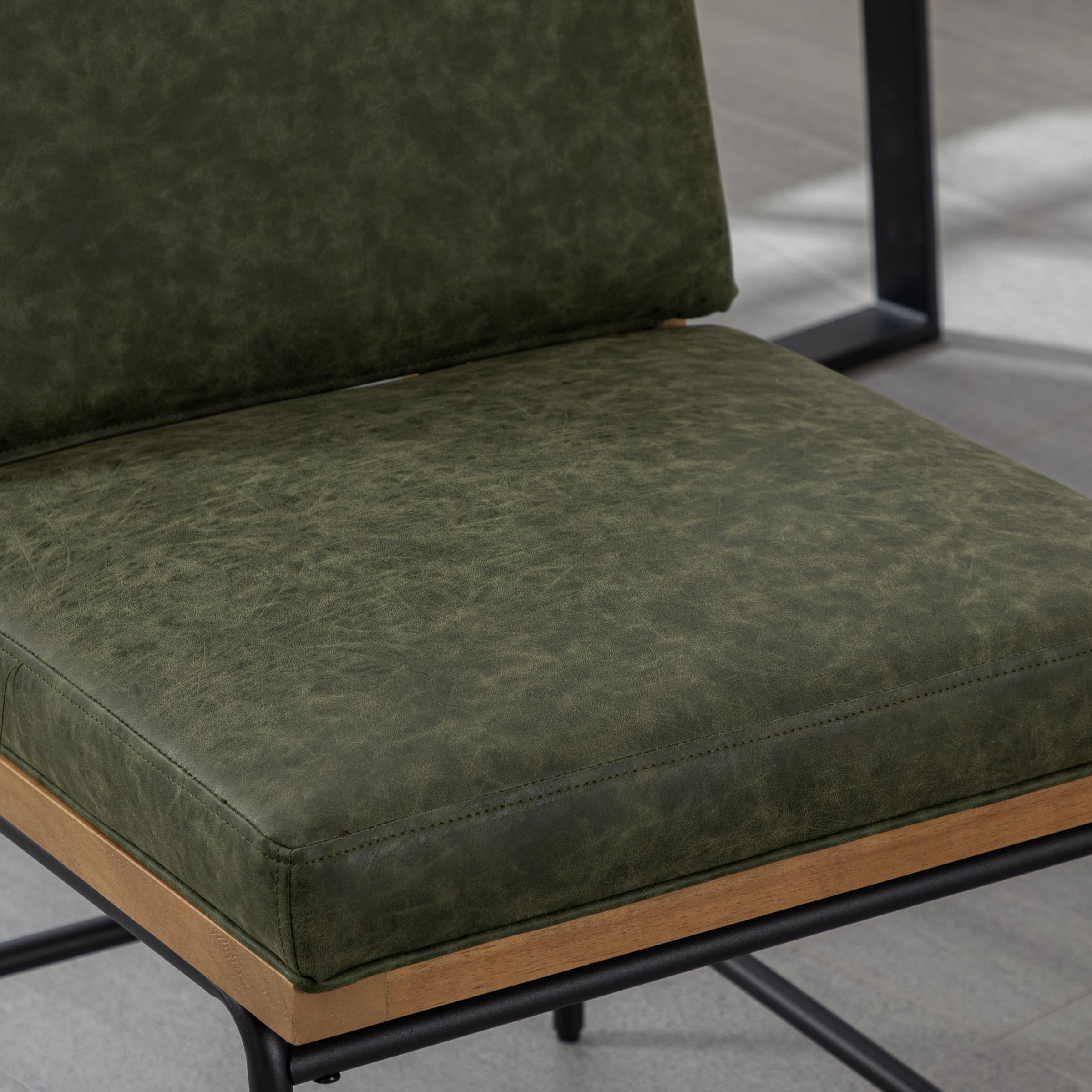 CIMOTA Metal Legs Armless Dining Chairs Set of 2 - 1912DC