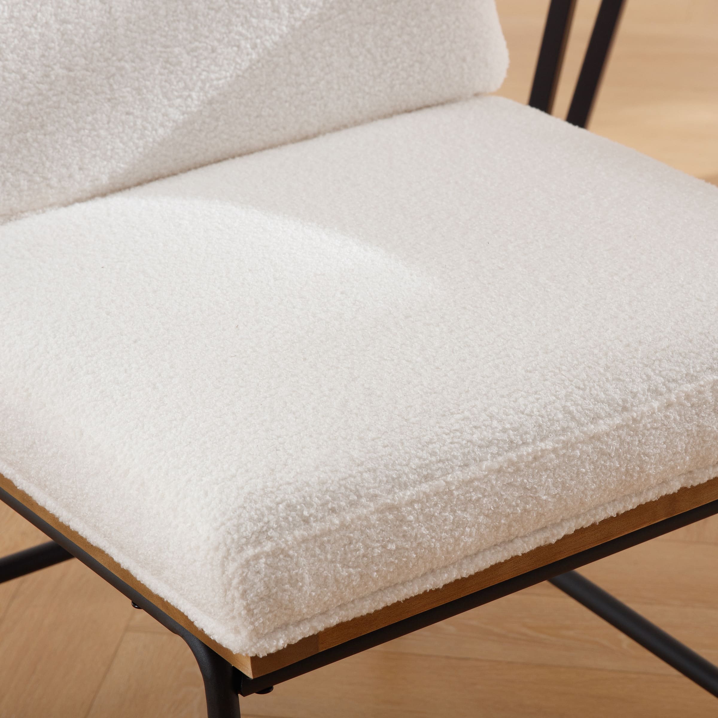 CIMOTA Metal Legs Armless Dining Chairs Set of 2 - 1912DC