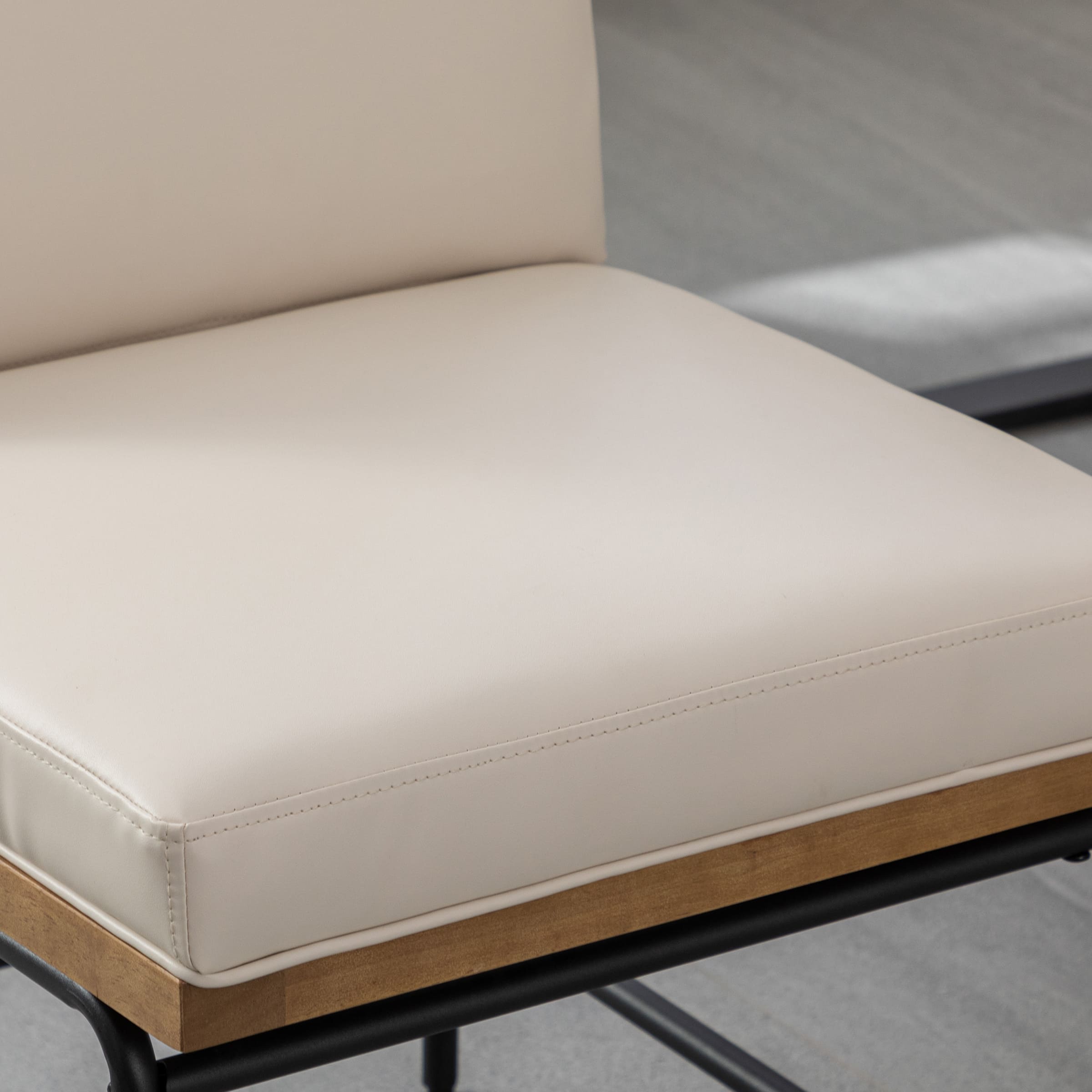 CIMOTA Metal Legs Armless Dining Chairs Set of 2 - 1912DC