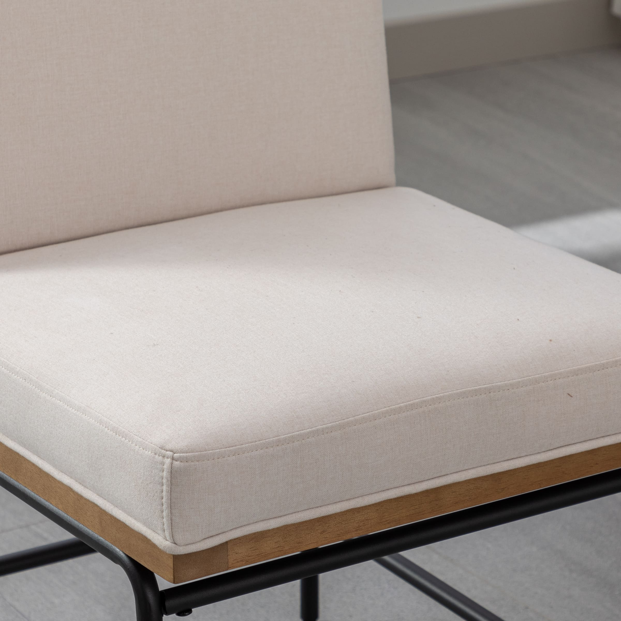 CIMOTA Metal Legs Armless Dining Chairs Set of 2 - 1912DC