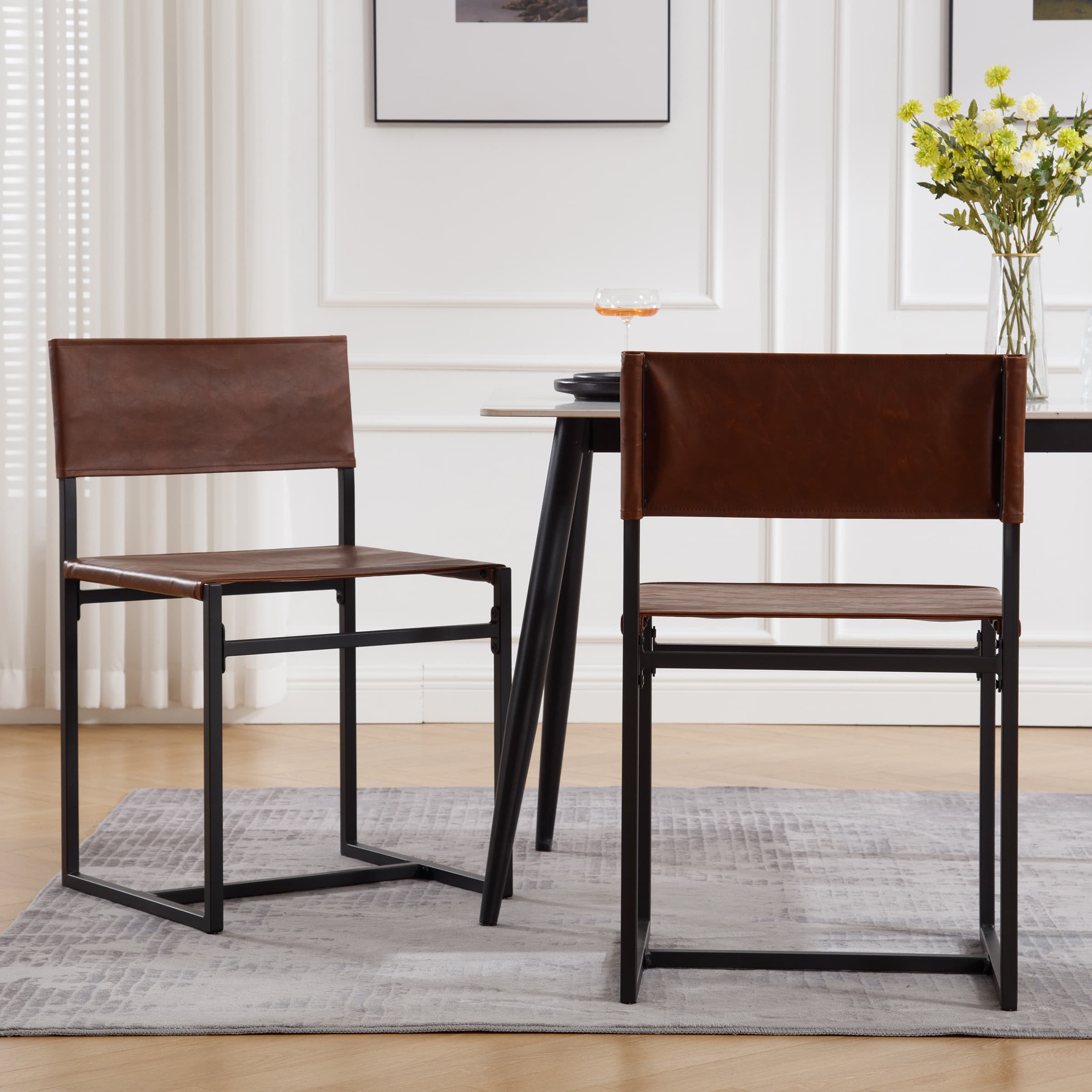 VESCASA Sling Armless Open Back Dining Chairs Set of 2 - 1002DC