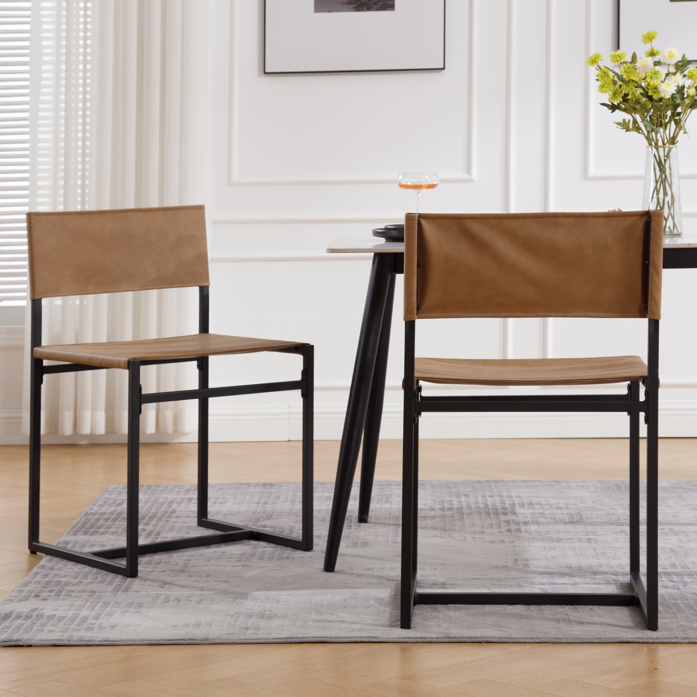 VESCASA Sling Armless Open Back Dining Chairs Set of 2 - 1002DC