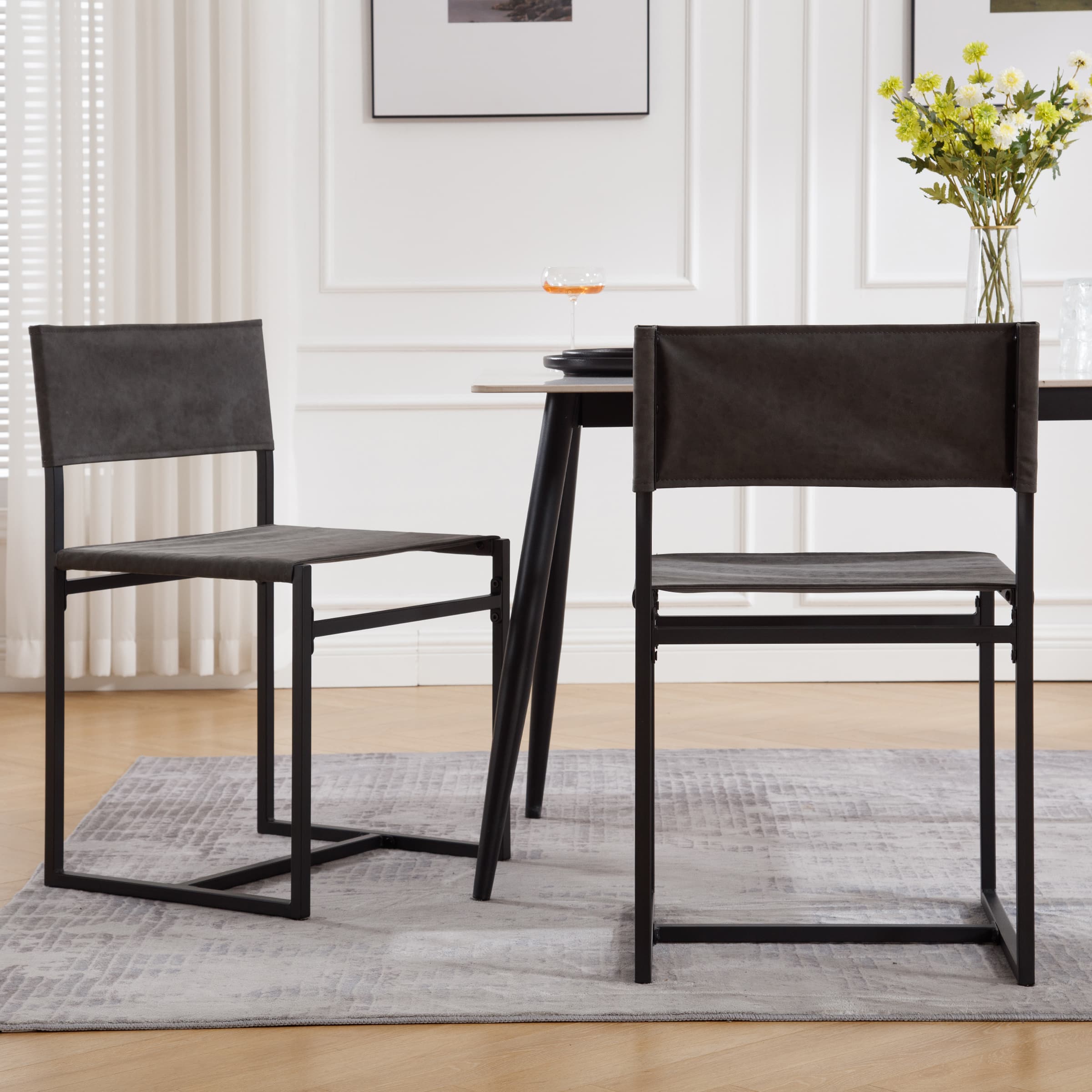 VESCASA Sling Armless Open Back Dining Chairs Set of 2 - 1002DC