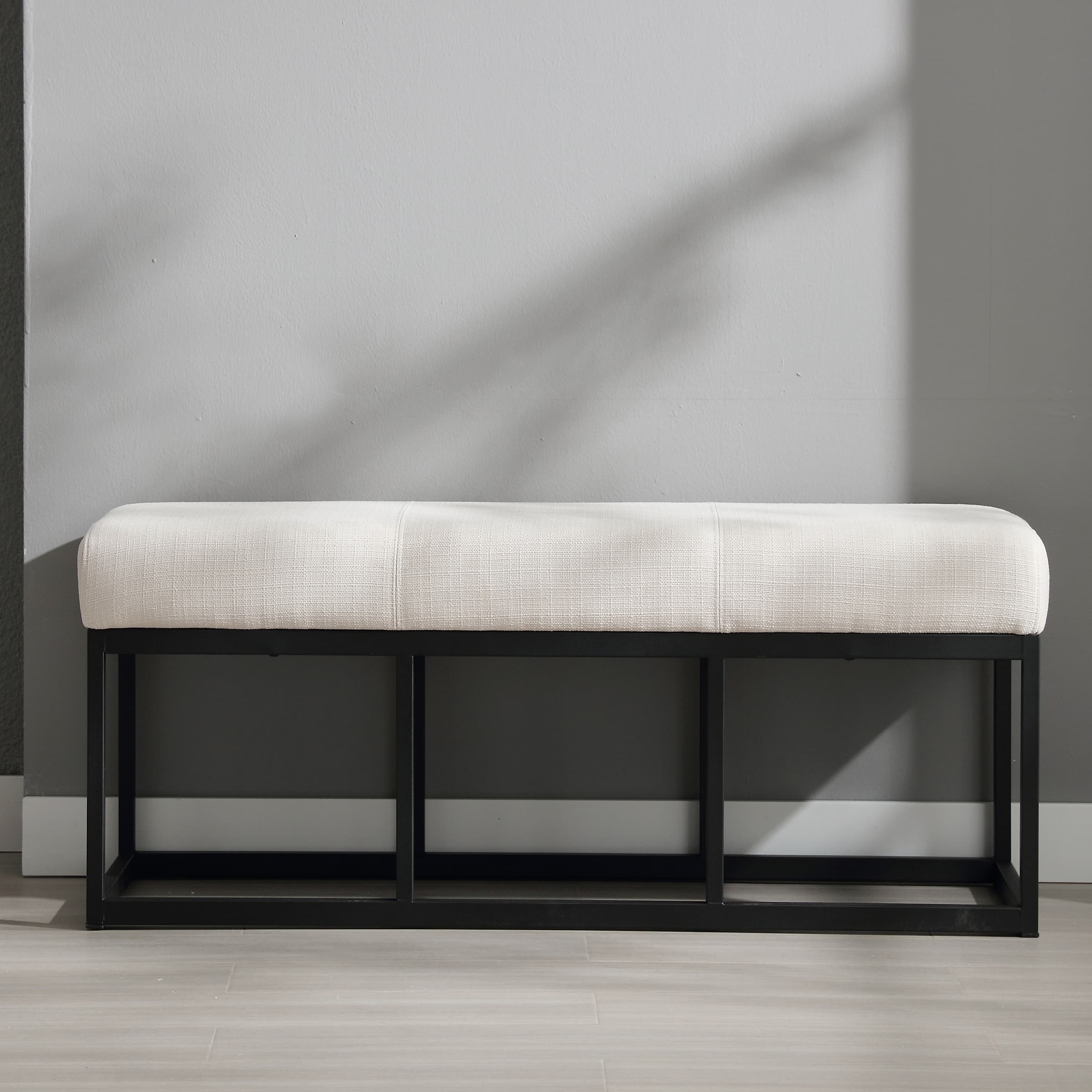 VESCASA Modern Black Metal legs Bench - 2572BH