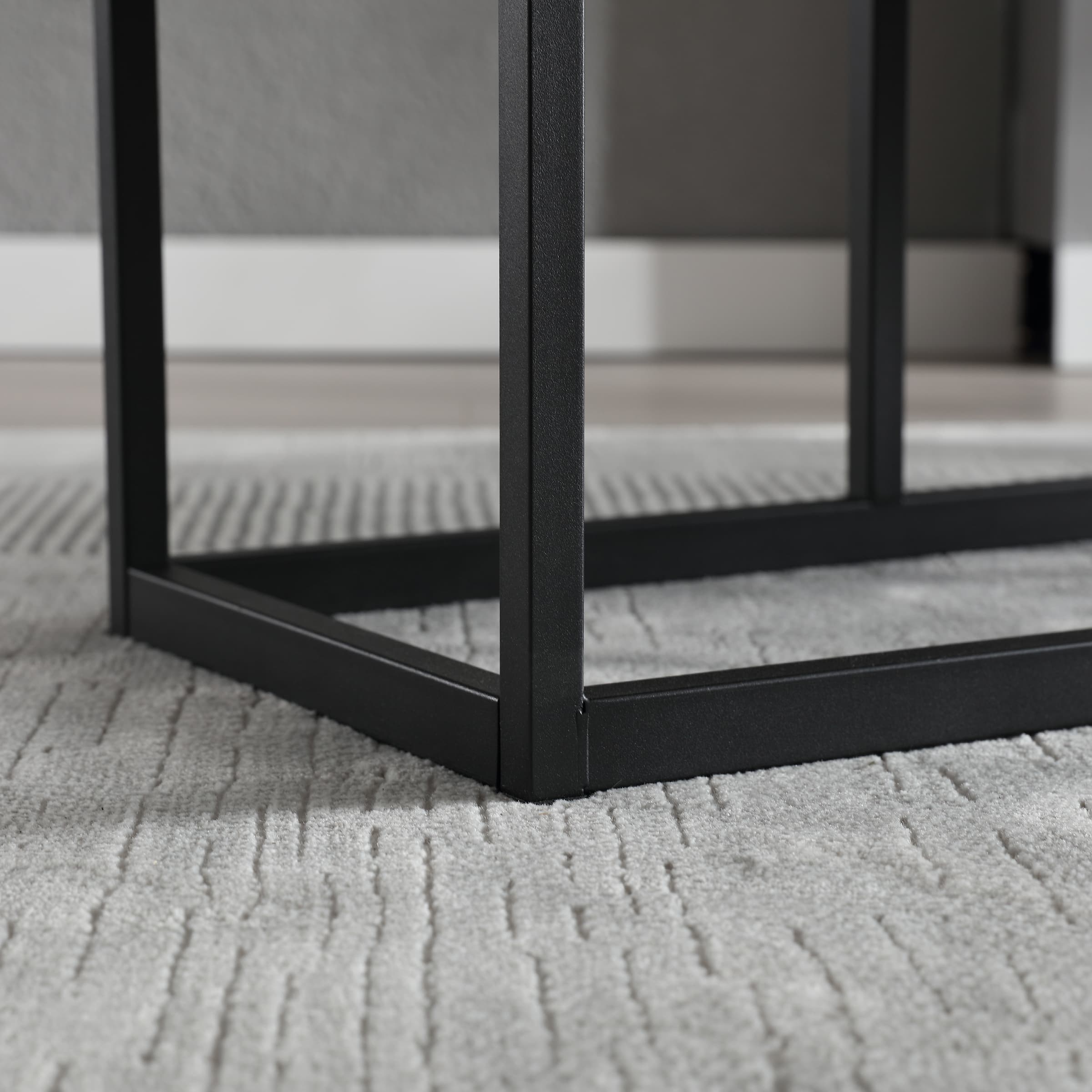 VESCASA Modern Black Metal legs Bench - 2572BH