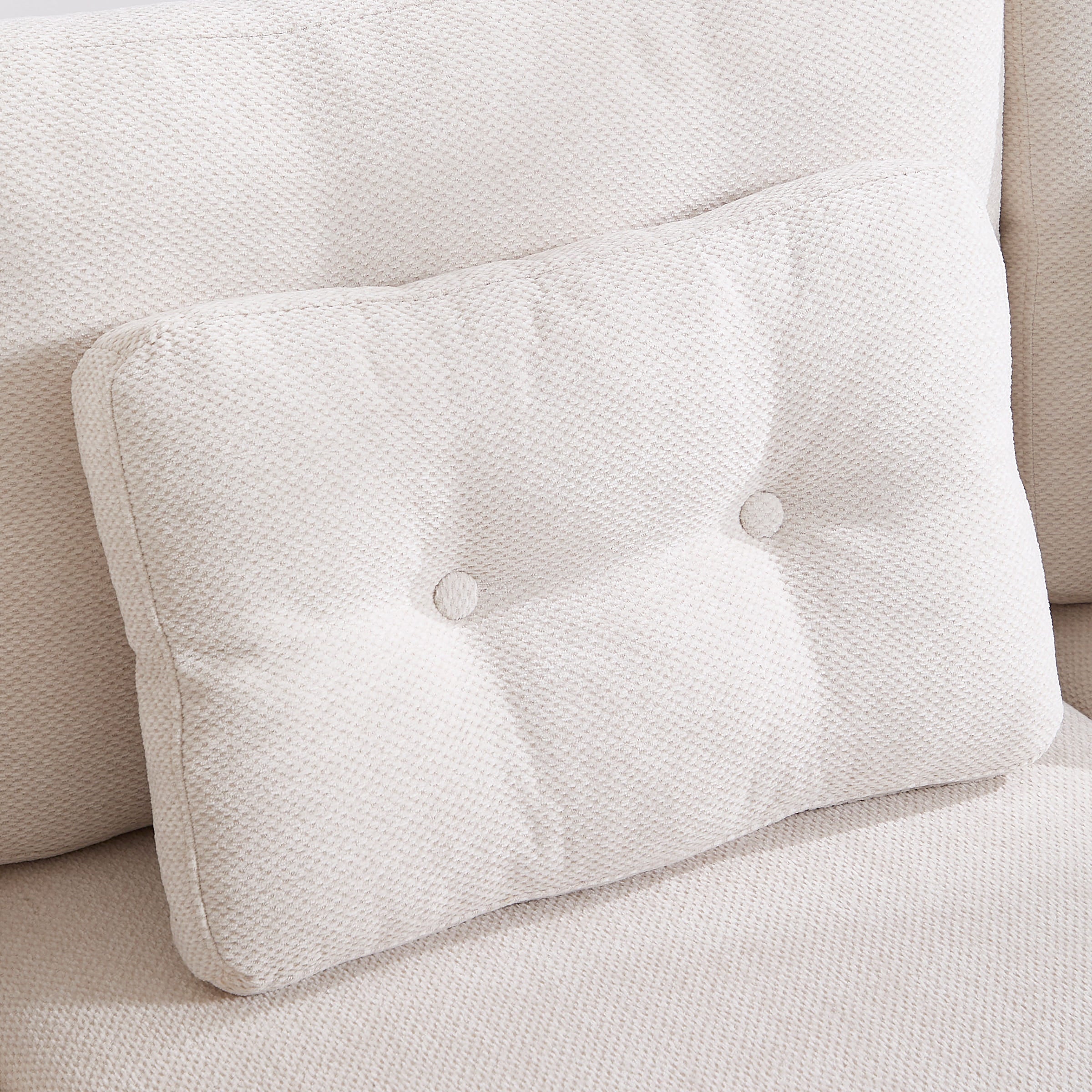 VESCASA Chenille 56.5" Modular Sectional Sofa with Waist Pillow - 90041SF