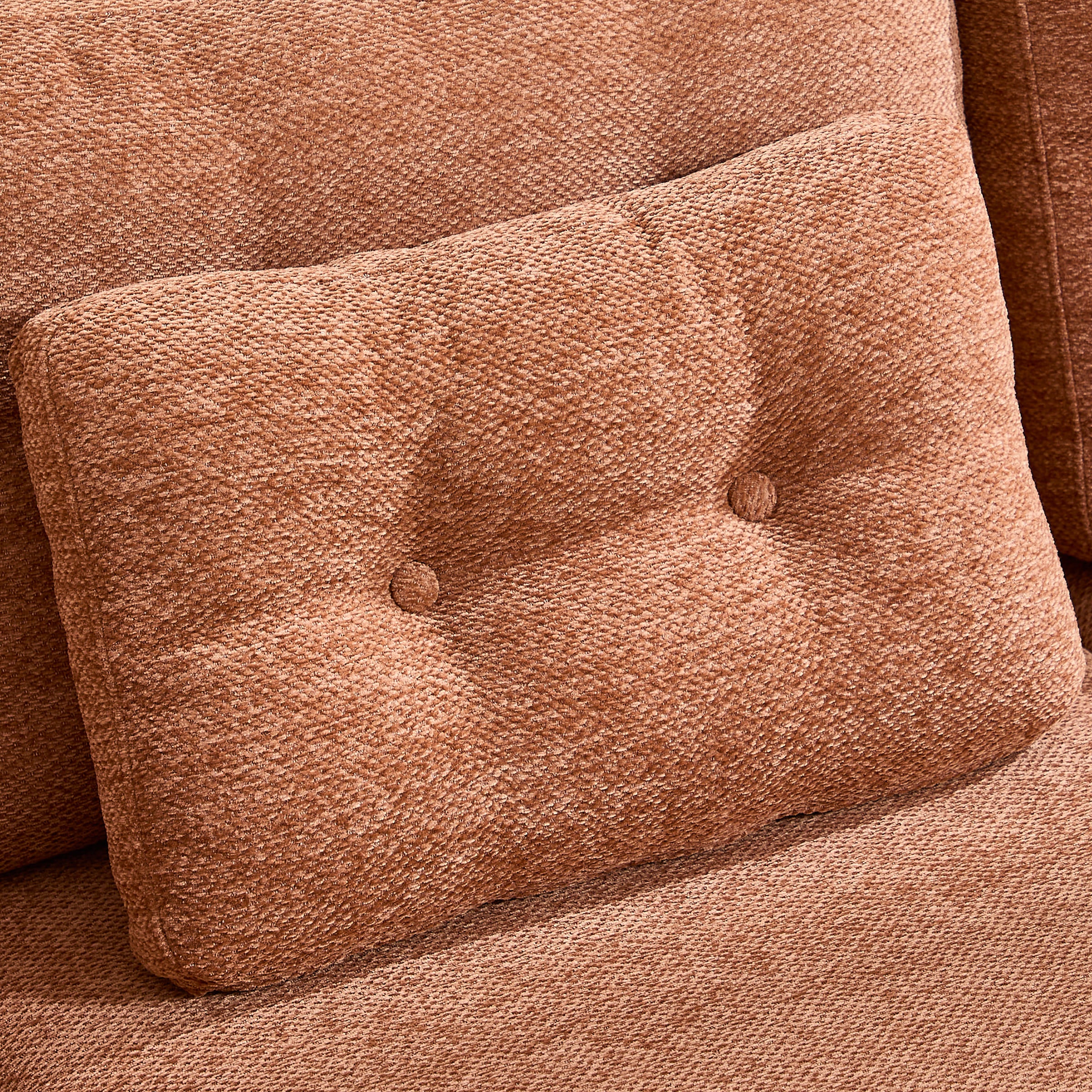 VESCASA Chenille 56.5" Modular Sectional Sofa with Waist Pillow - 90041SF