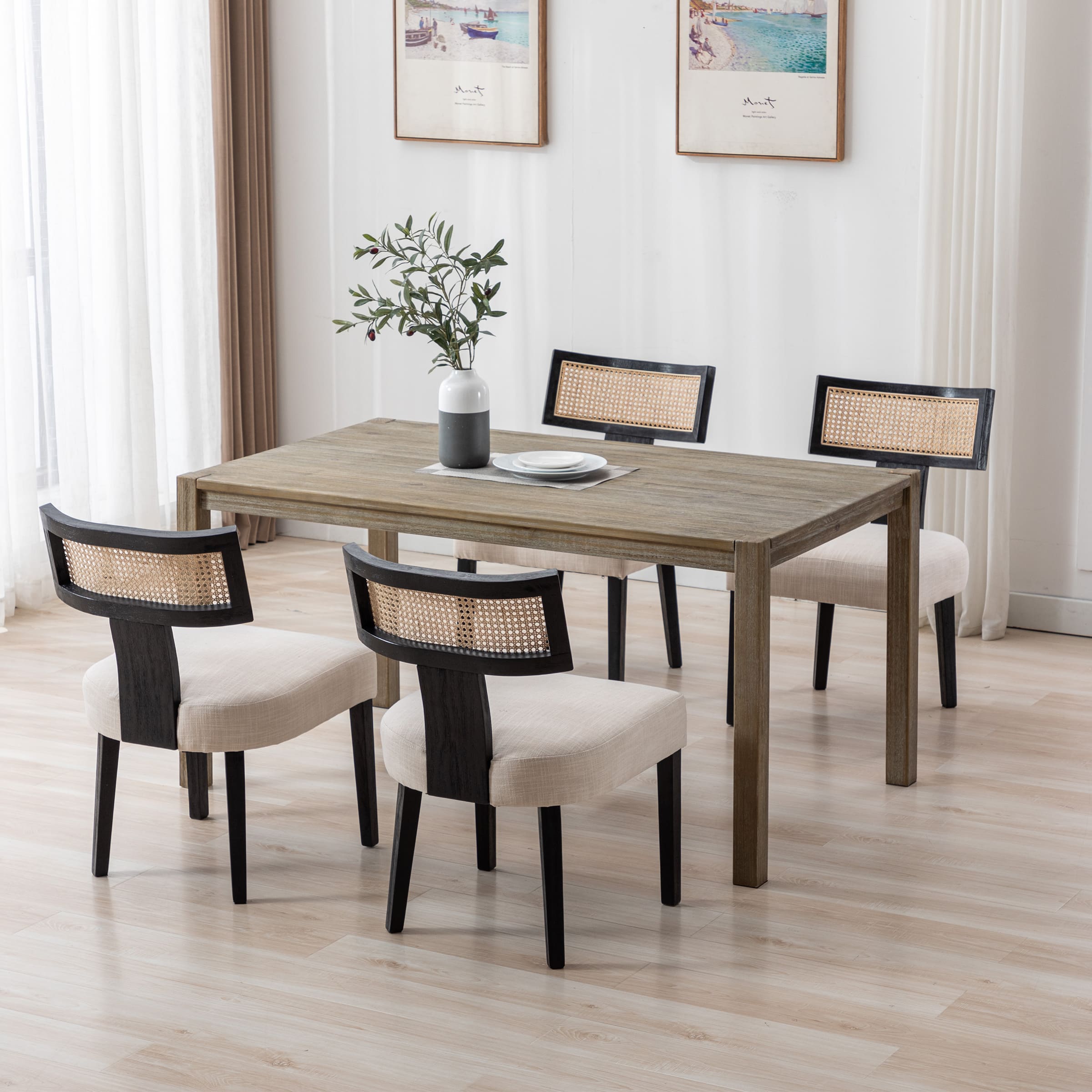 CIMOTA Classic Curved Open Back Dining Chairs Set of 2 - 1670&1917&1918