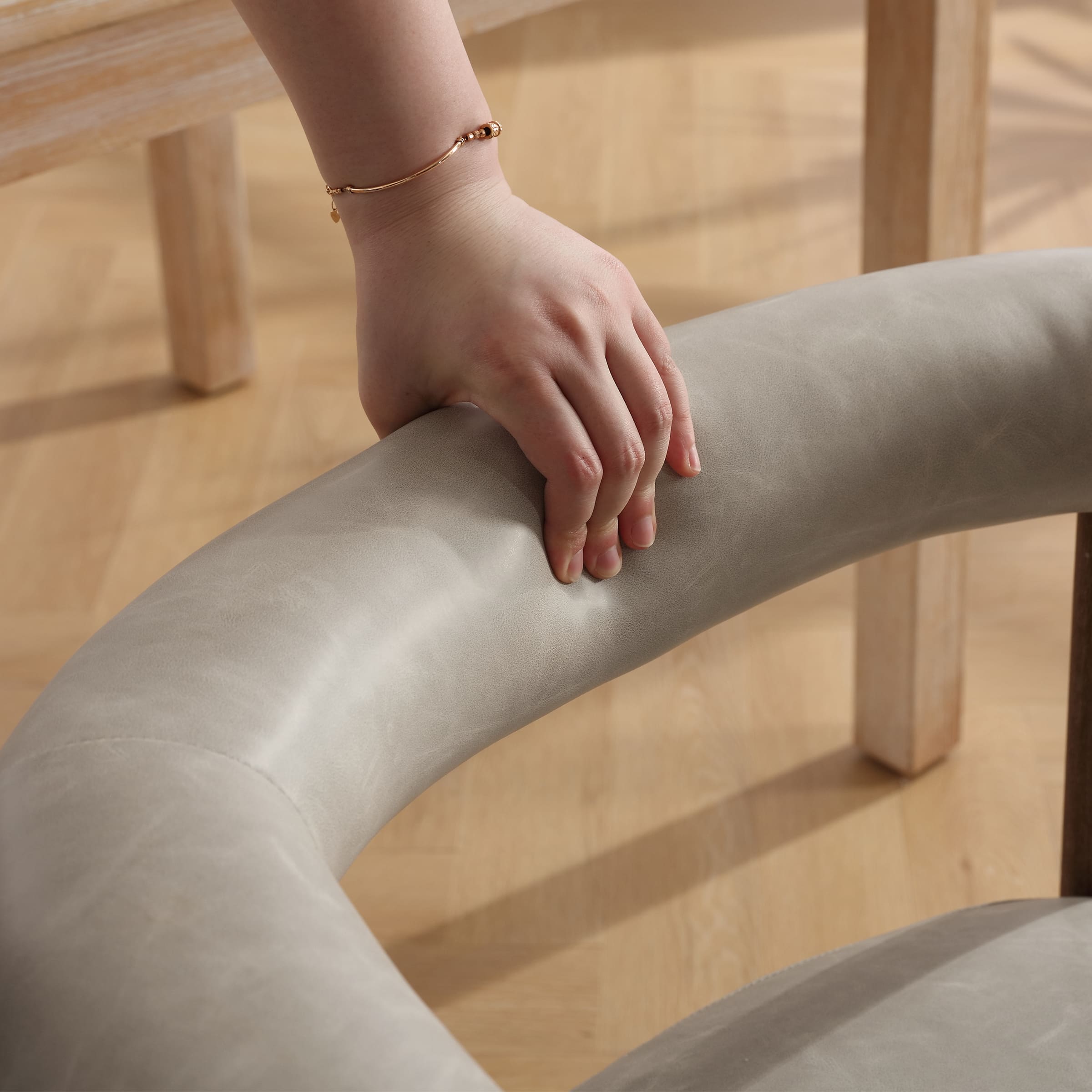 VESCASA Barrel Open Back Upholstered Dining Chairs Set of 2 - 1930DC