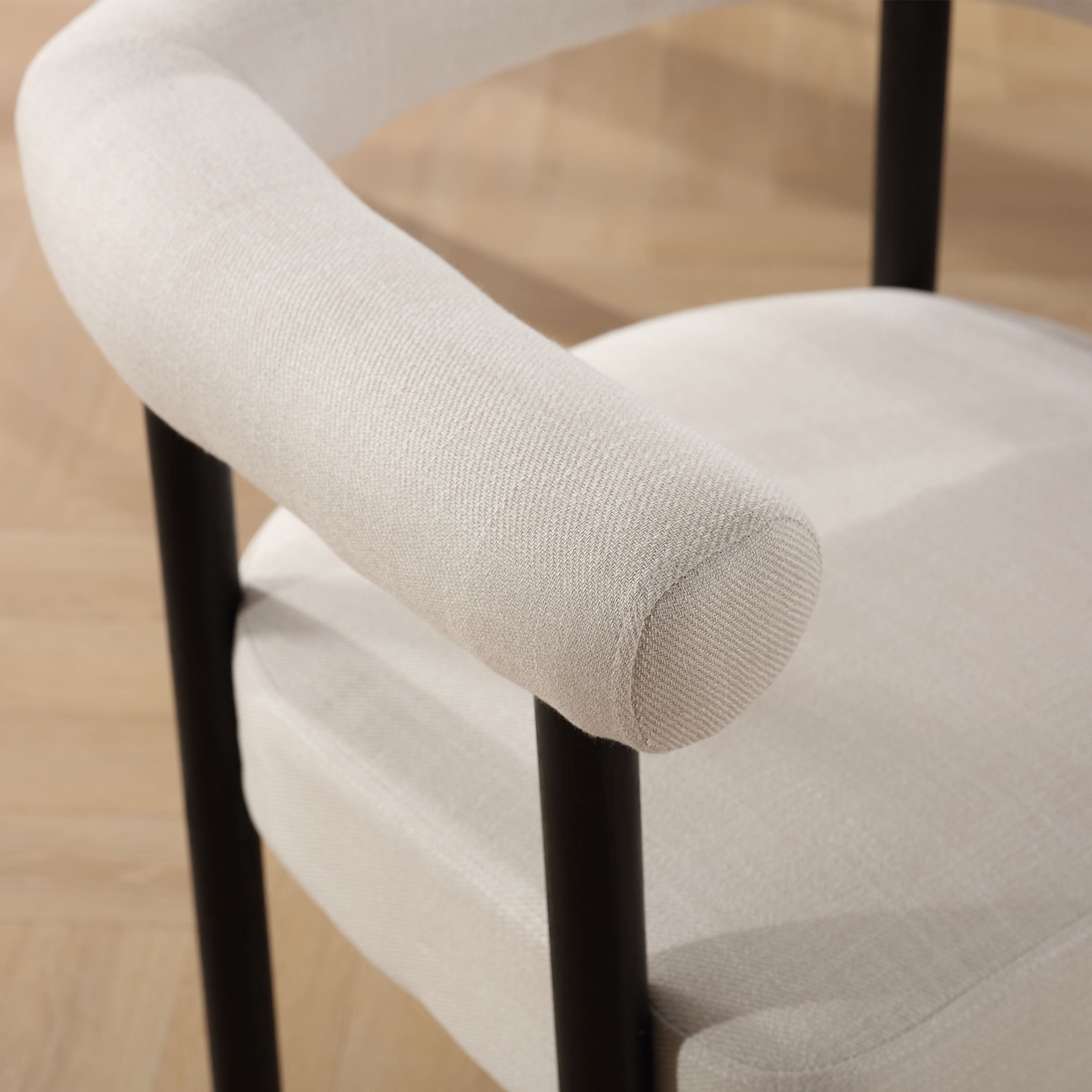 VESCASA Barrel Open Back Upholstered Dining Chairs Set of 2 - 1930DC