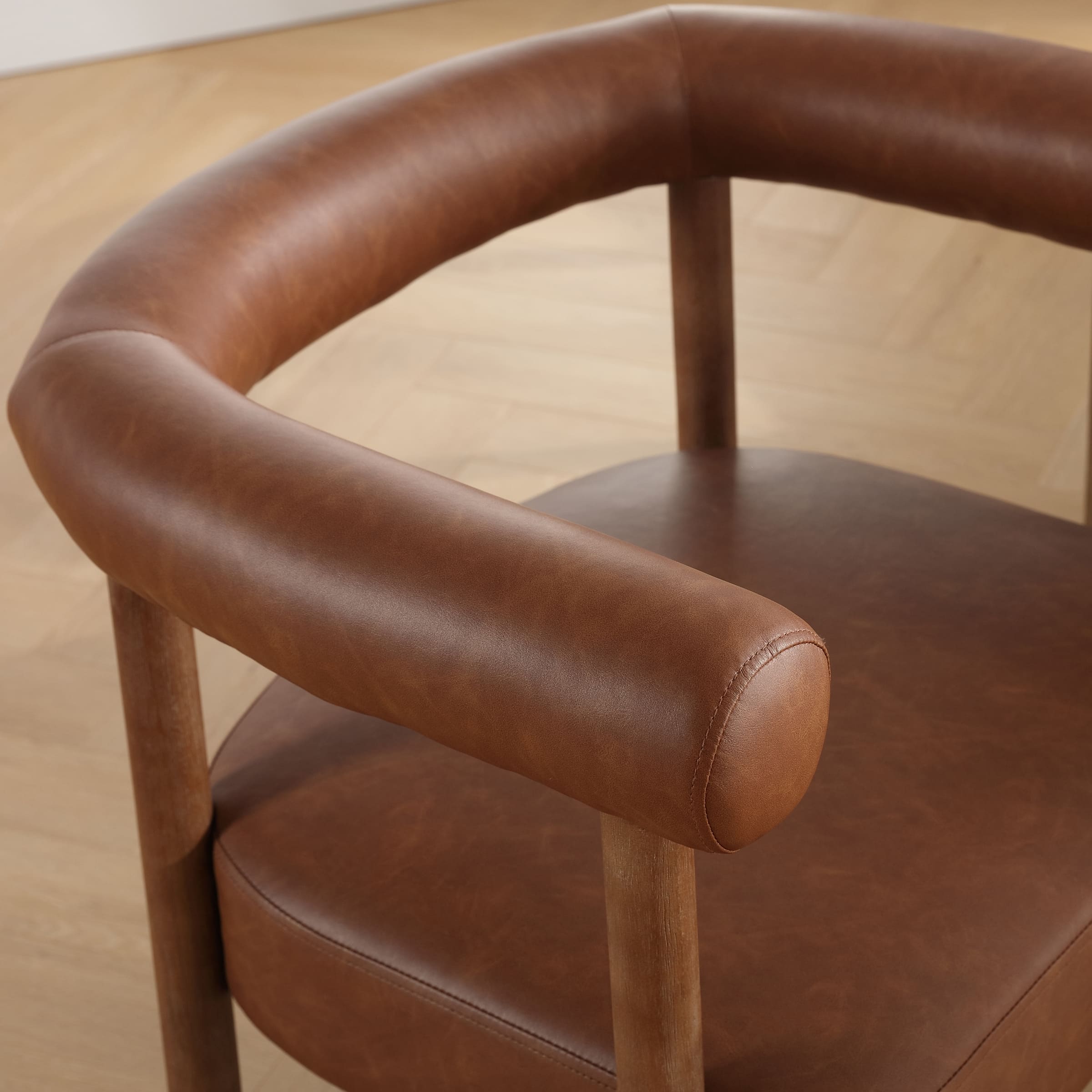 VESCASA Barrel Open Back Upholstered Dining Chairs Set of 2 - 1930DC