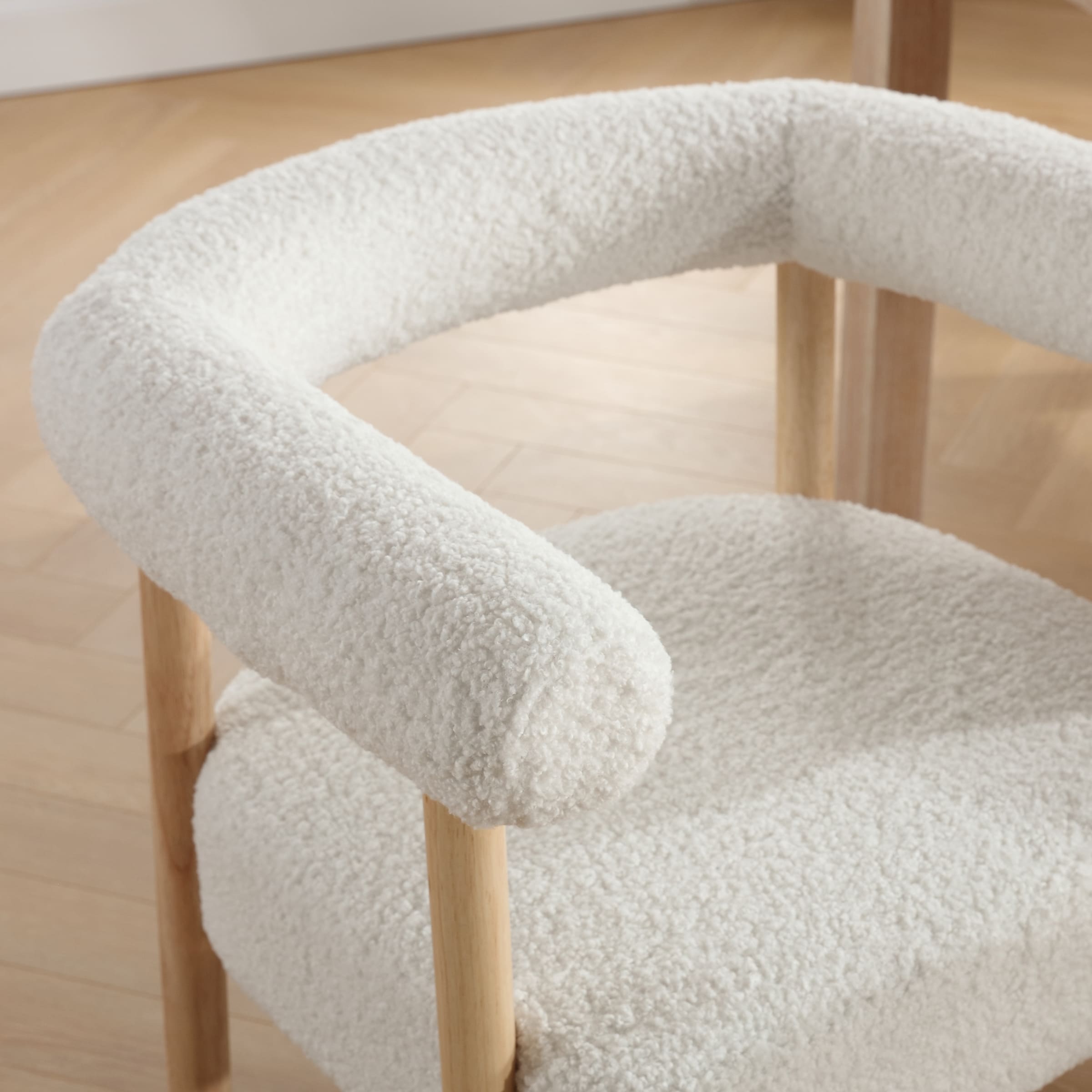 VESCASA Barrel Open Back Upholstered Dining Chairs Set of 2 - 1930DC