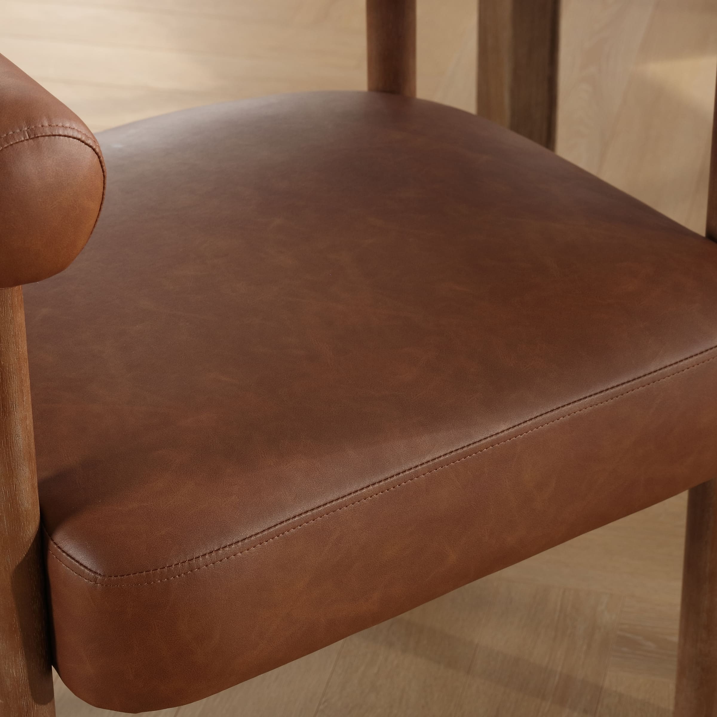 VESCASA Barrel Open Back Upholstered Dining Chairs Set of 2 - 1930DC