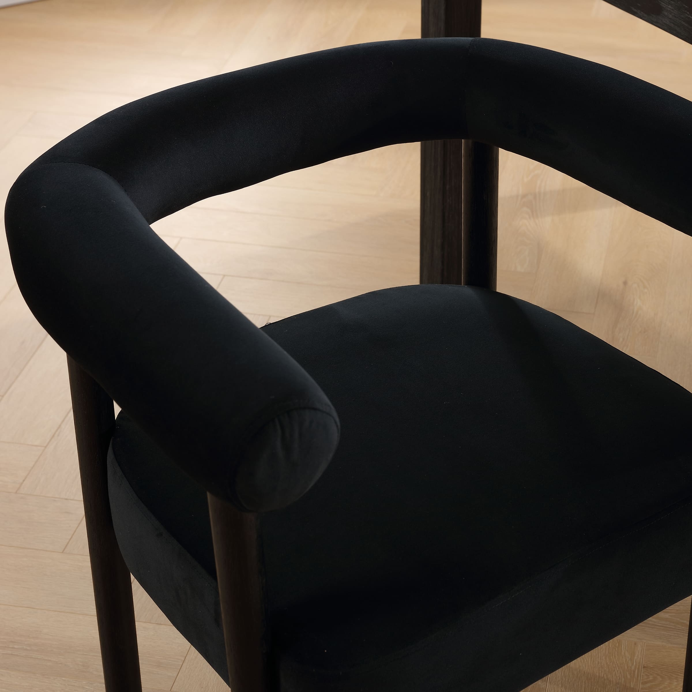 VESCASA Barrel Open Back Upholstered Dining Chairs Set of 2 - 1930DC