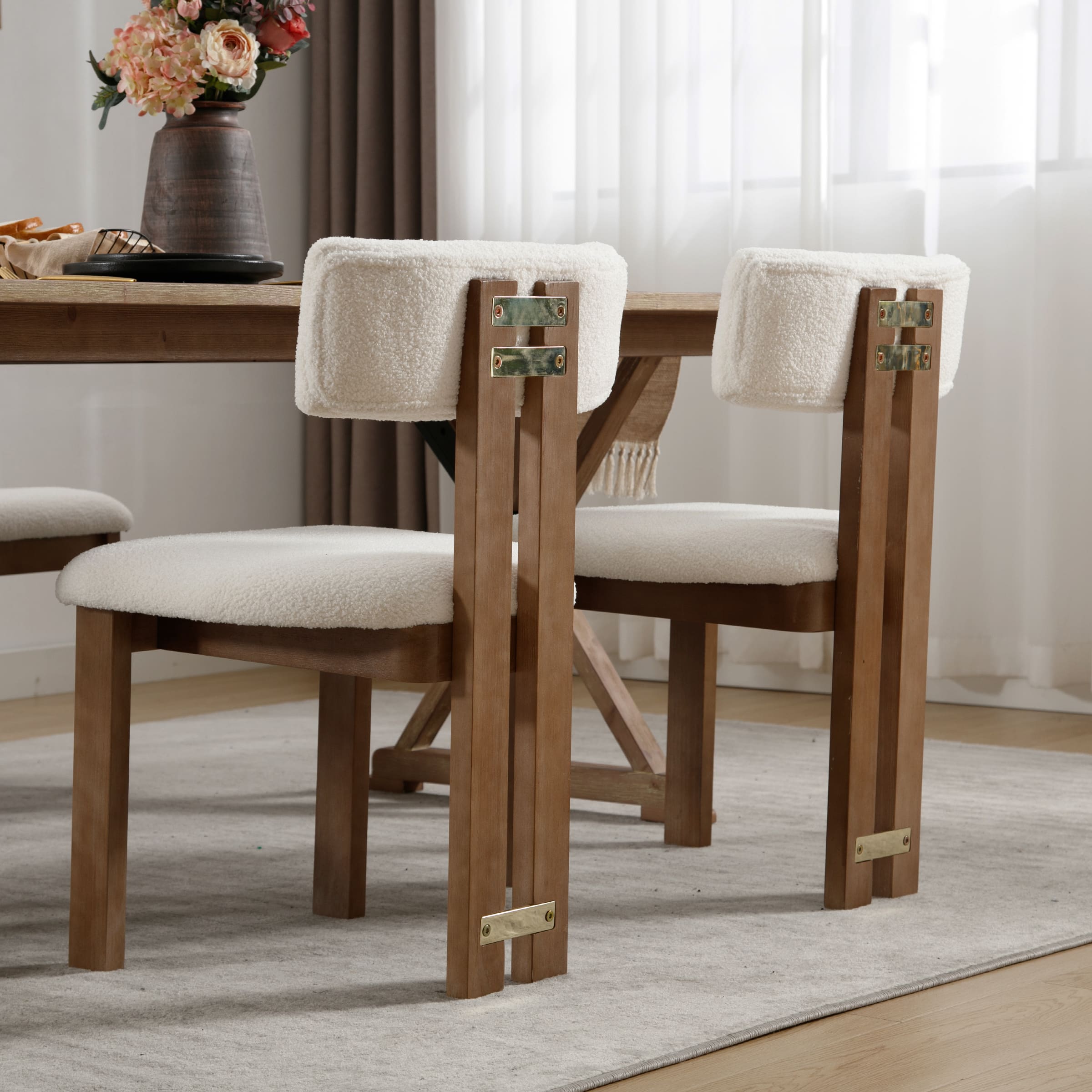 CIMOTA Curve Open Back Dining Chairs Set of 2 - 1936DC