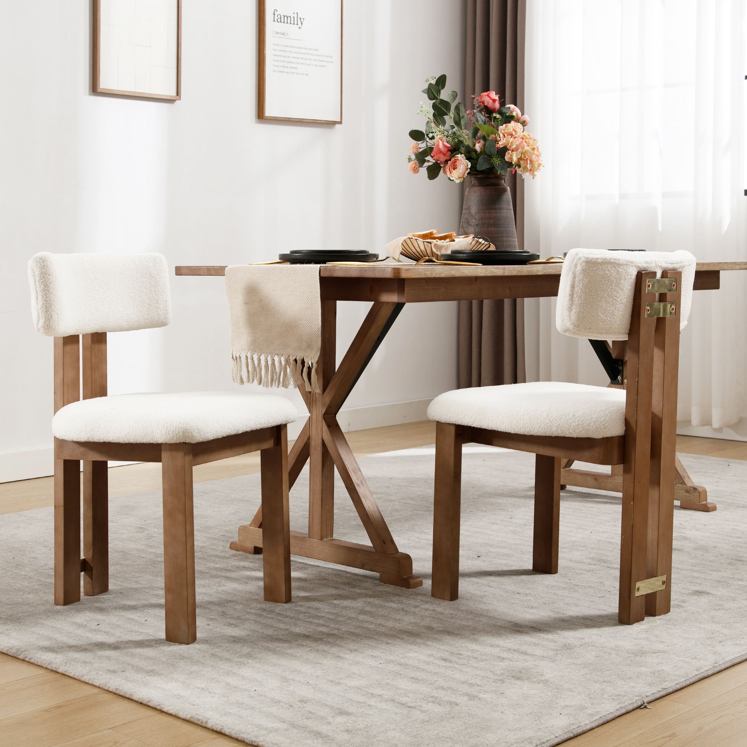 CIMOTA Curve Open Back Dining Chairs Set of 2 - 1936DC