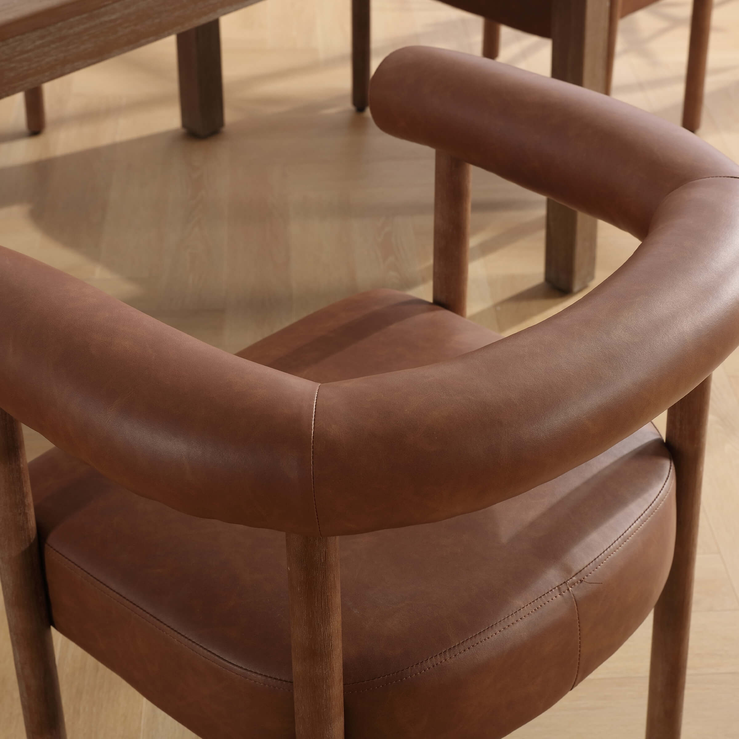 VESCASA Barrel Open Back Upholstered Dining Chairs Set of 2 - 1930DC