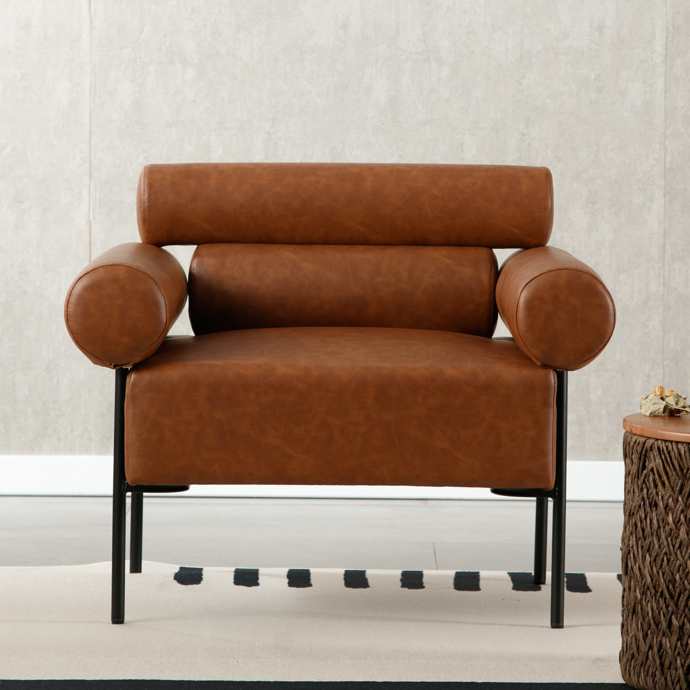 VESCASA Leather Oversized Accent Chair 1 PCS - 10079AC