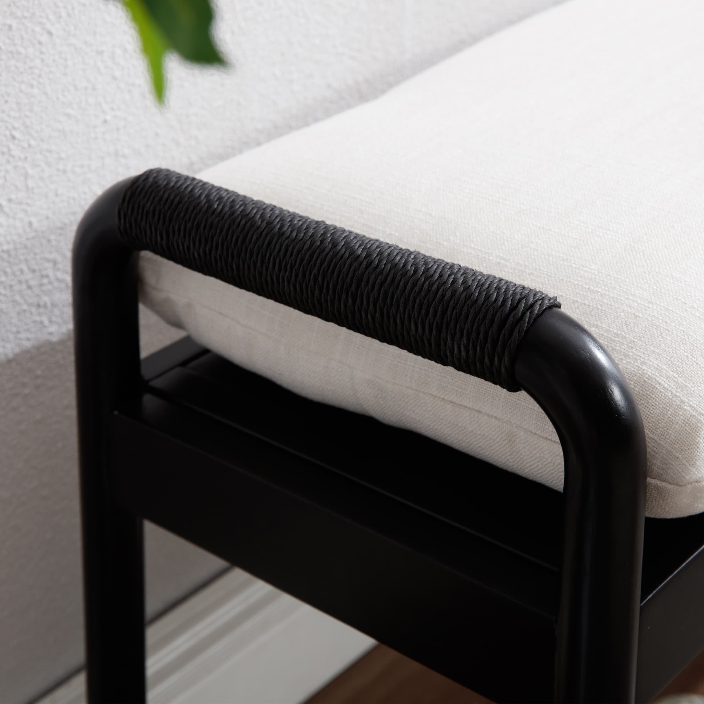 VESCASA Linen Upholstered Entryway Bench - XX08BH