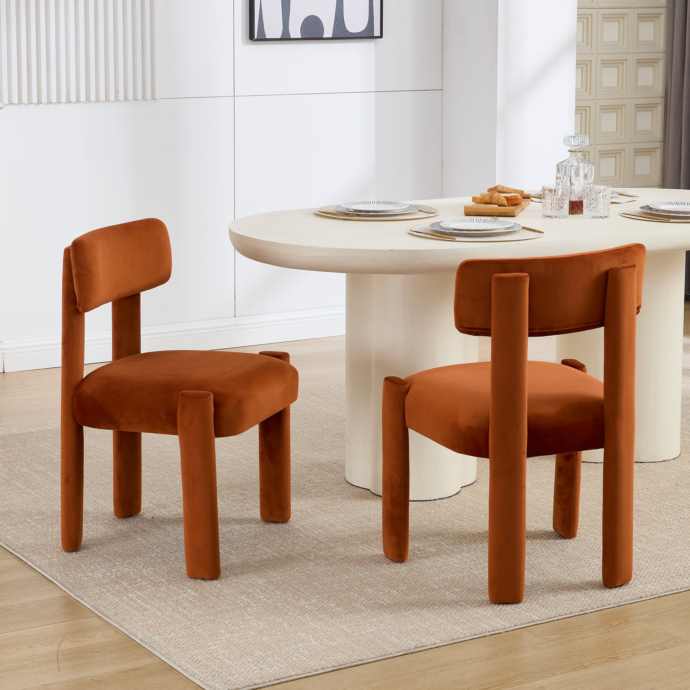 VESCASA Modern Armless Dining Chairs Set of 2 - 3159DC